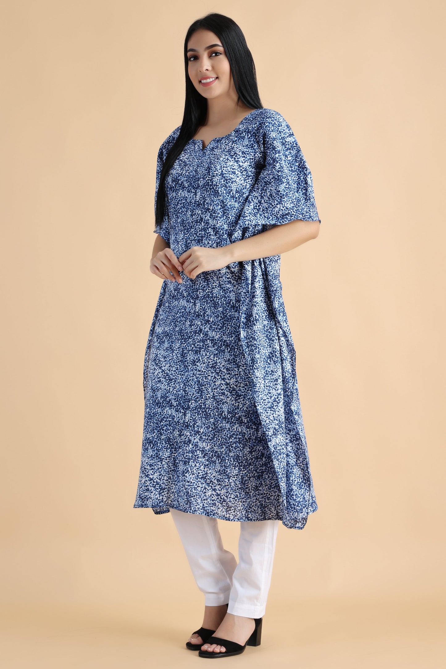 Women's Plus Size Royal Blue kurti and pant set | Apella