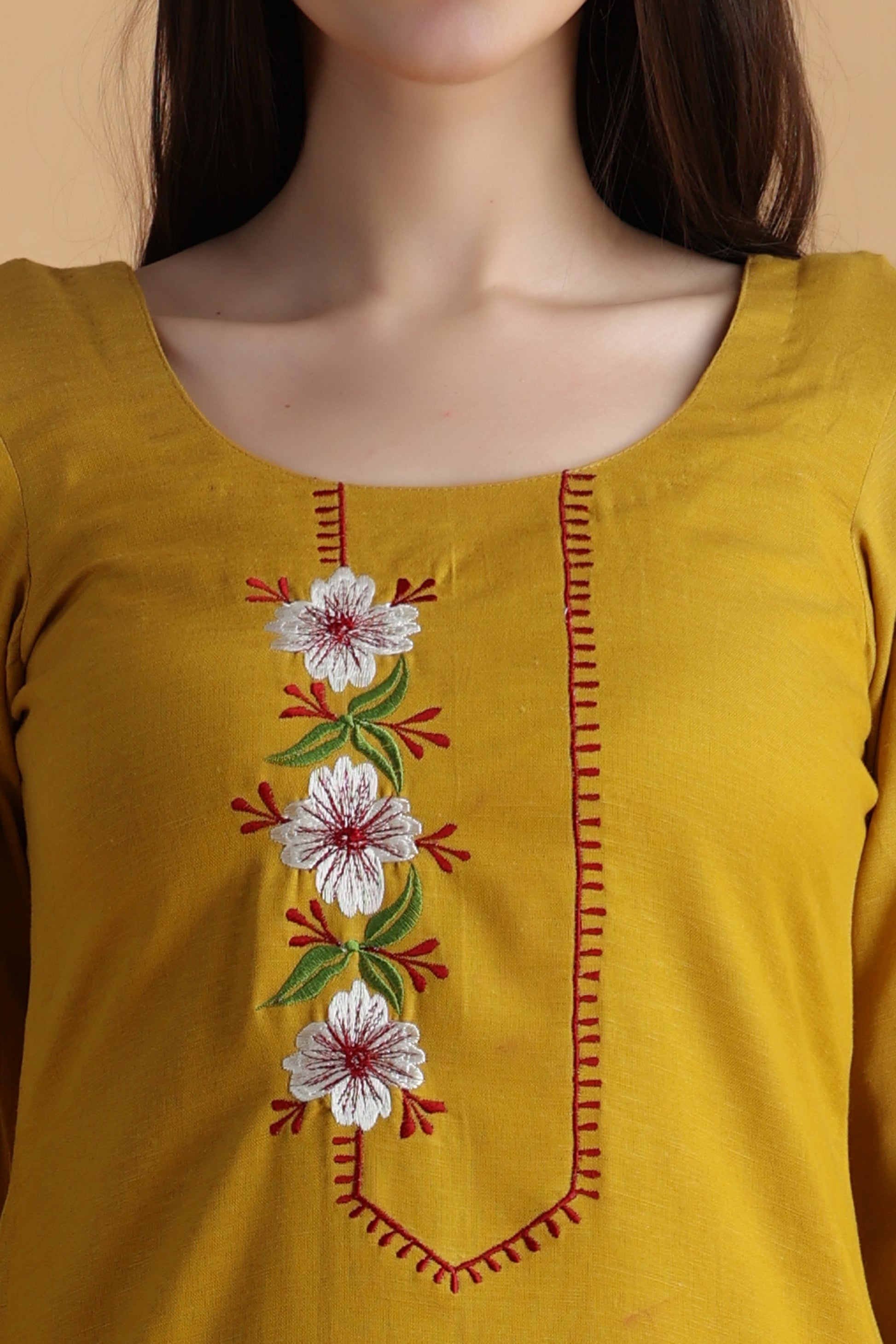 Women's Plus Size Mustard Rayon Kurti Paint Set | Apella