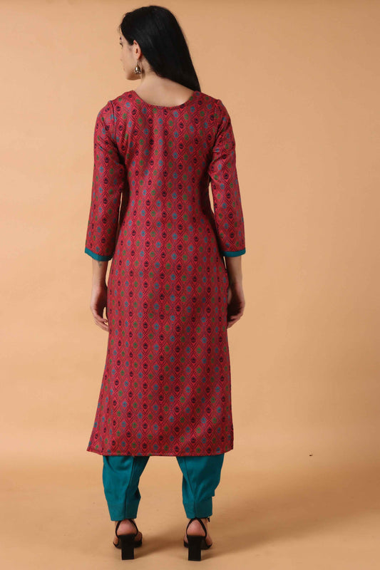 Buy Plus Size ​Fruit Cake Woollen Kurta Set At Apella | Sizes XS to 10 XL | India | Free Delivery | Customized