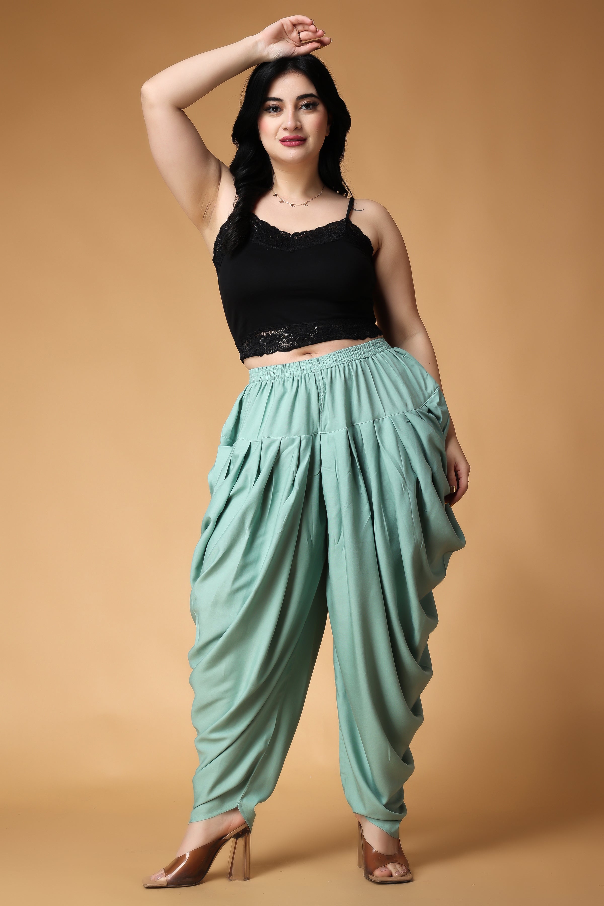 fcity.in - Women Solid Rayon Kurta Set With Dhoti Pants / Women Rayon Aline
