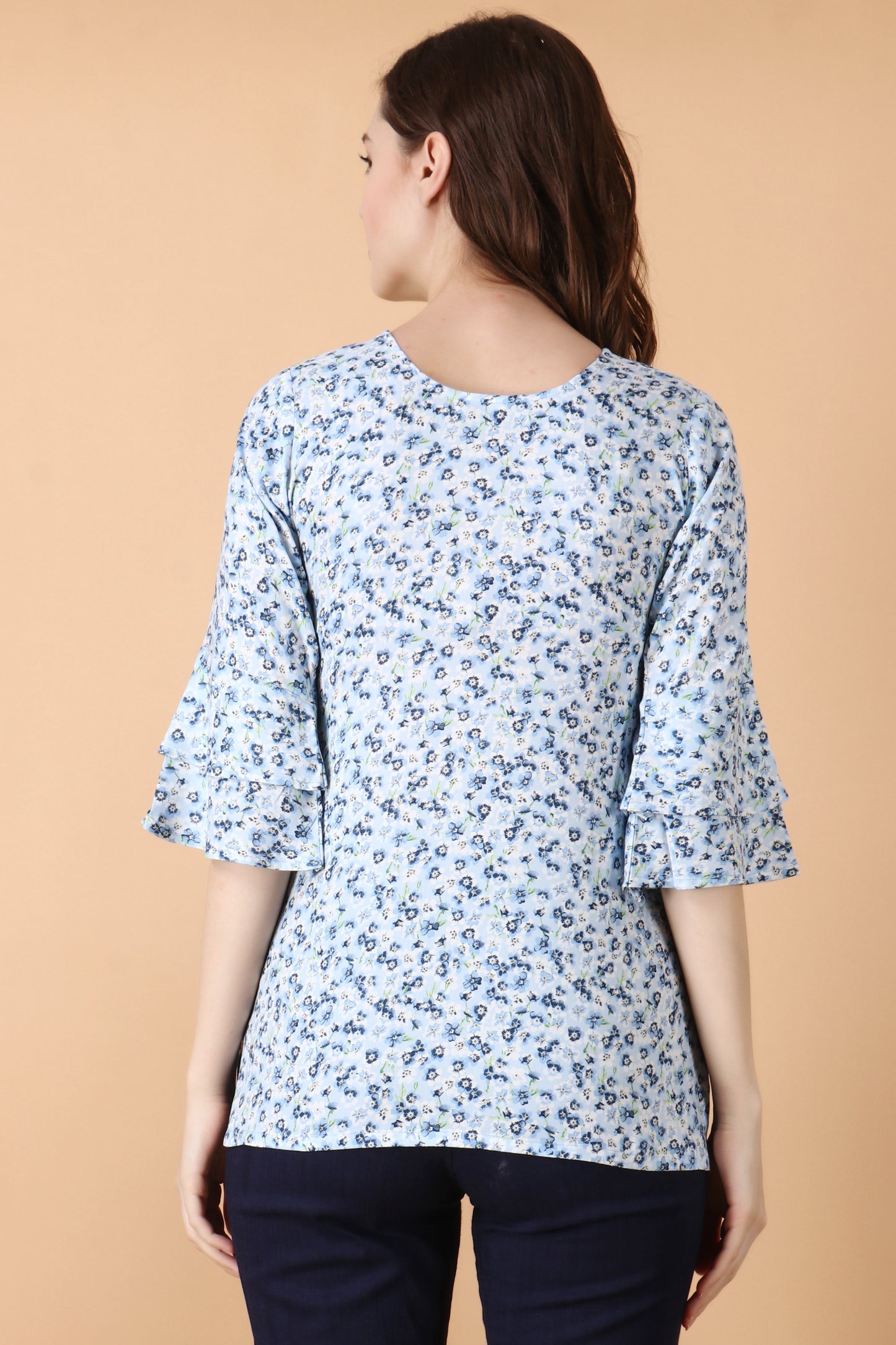 10XL, 2XL, 3XL, 4XL, 5XL, 6XL, 7XL, 8XL, 9XL, blue, breathable, BREEZY SLEEVES, casual, floral, OFFICE WEAR, plus size, PLUS SIZE TOP, rayon, V-NECK