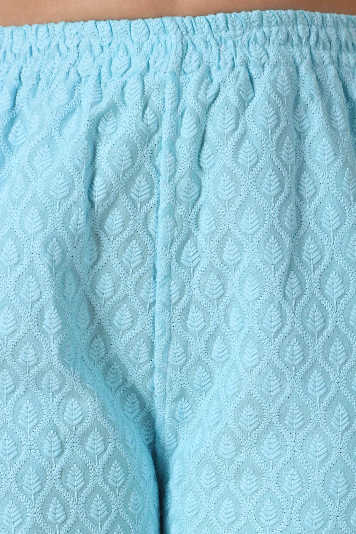 Buy Plus Size ​Full Chikankari Palazzo At Apella | Sizes XS to 10 XL | India | Free Delivery | Customized
