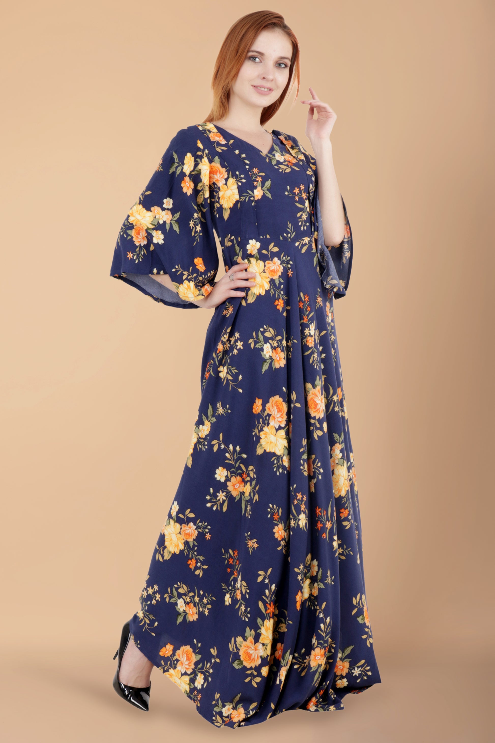 Orchird Floral Nursing Dress | Apella.