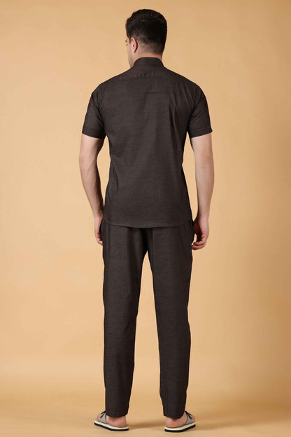 Buy Plus Size ​Smoky Black Lounge Wear Set At Apella | Sizes XS to 10 XL | India | Free Delivery | Customized