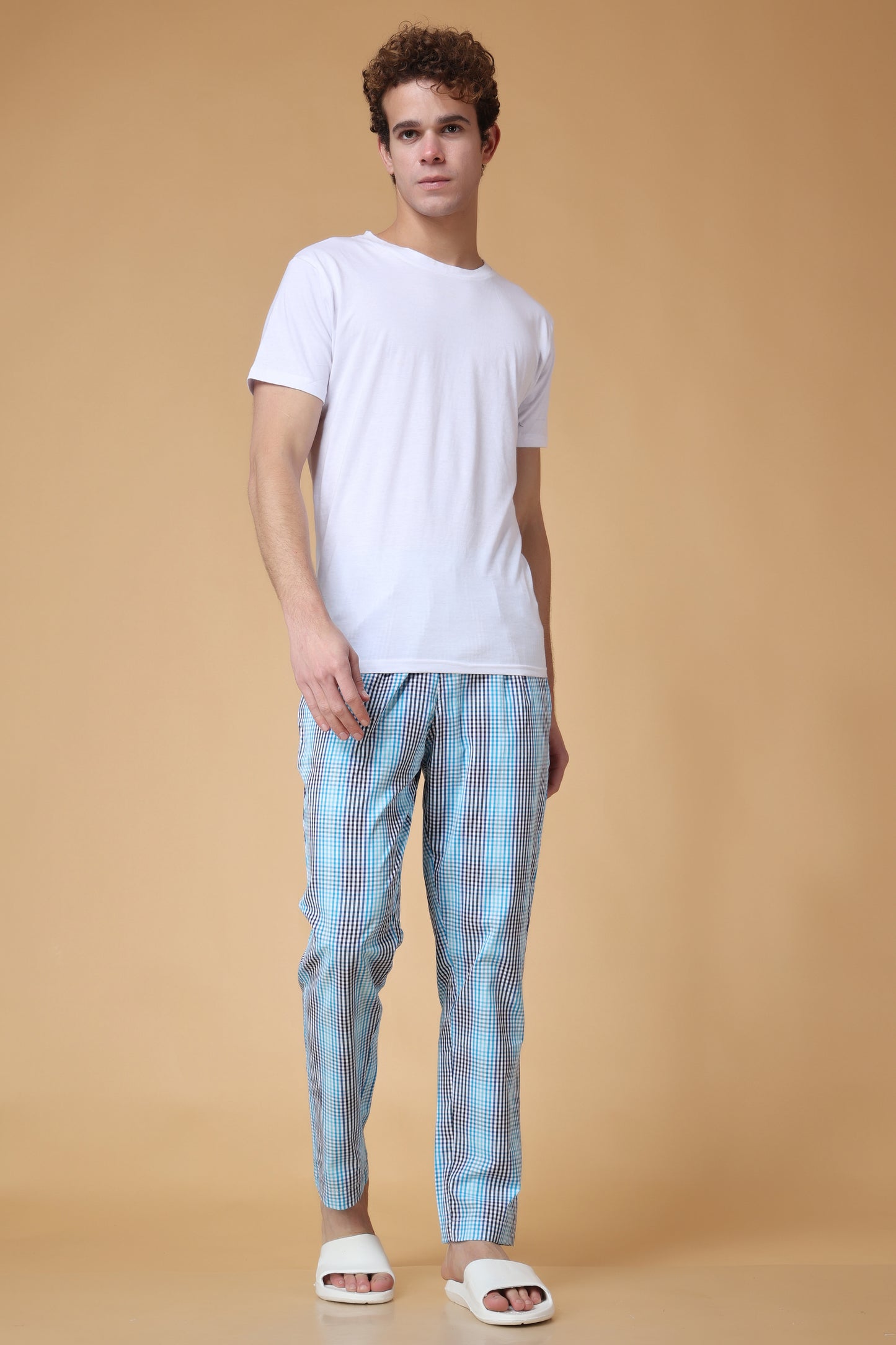 All The Blues Checked Pajama