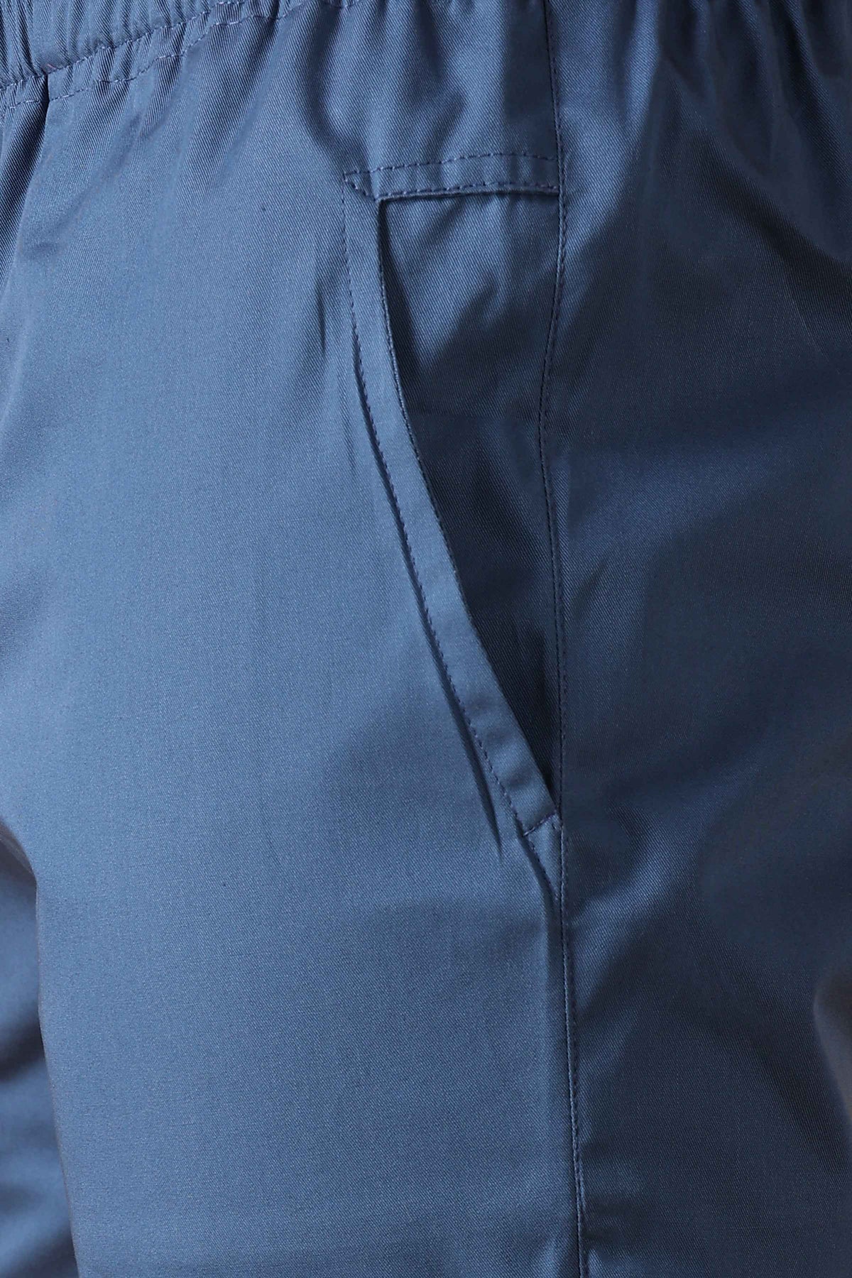 Buy Plus Size ​Persian Blue Cotton Shorts At Apella | Sizes XS to 10 XL | India | Free Delivery | Customized