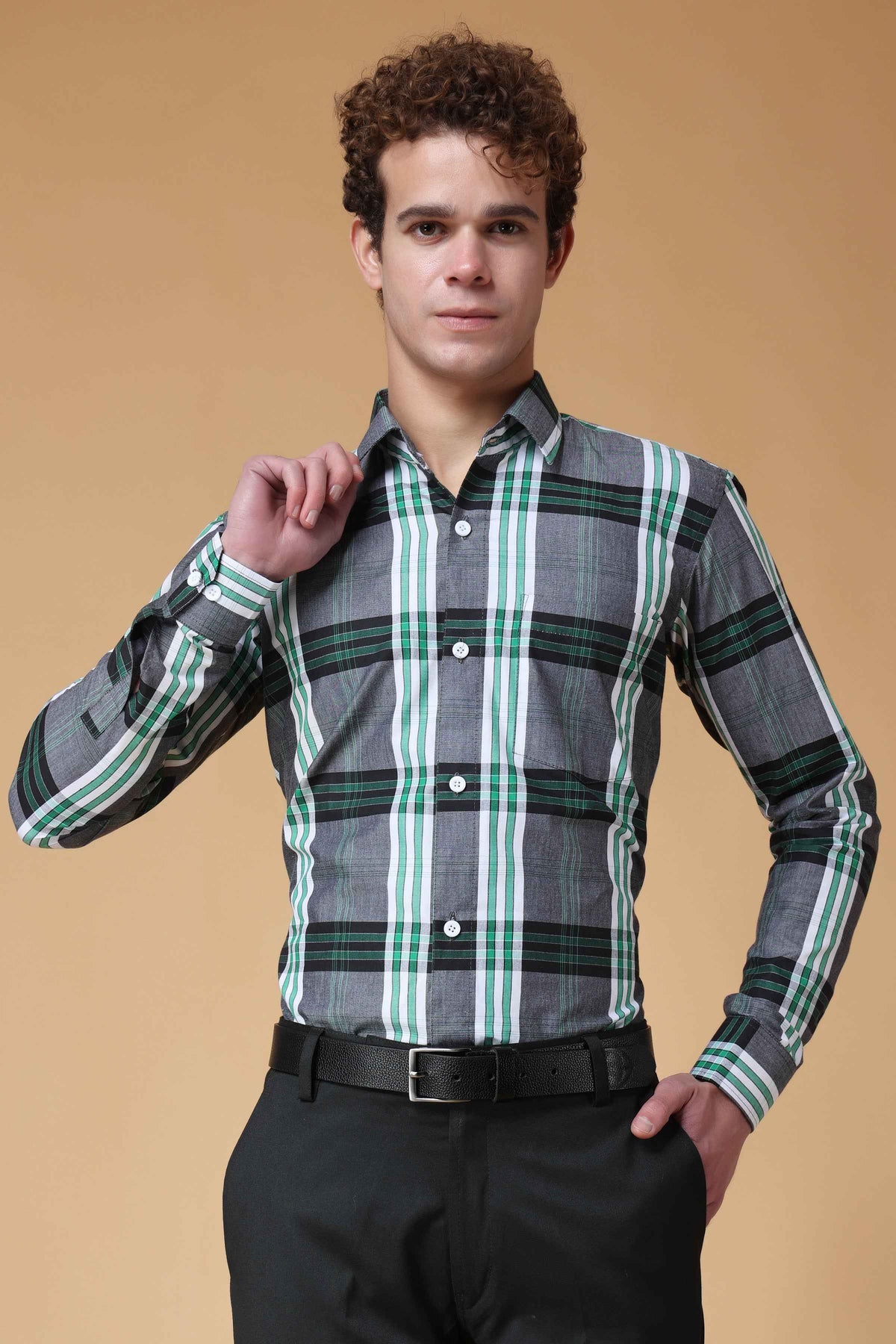 Buy Plus Size ​Willow Groove Cotton Shirt At Apella | Sizes XS to 10 XL | India | Free Delivery | Customized
