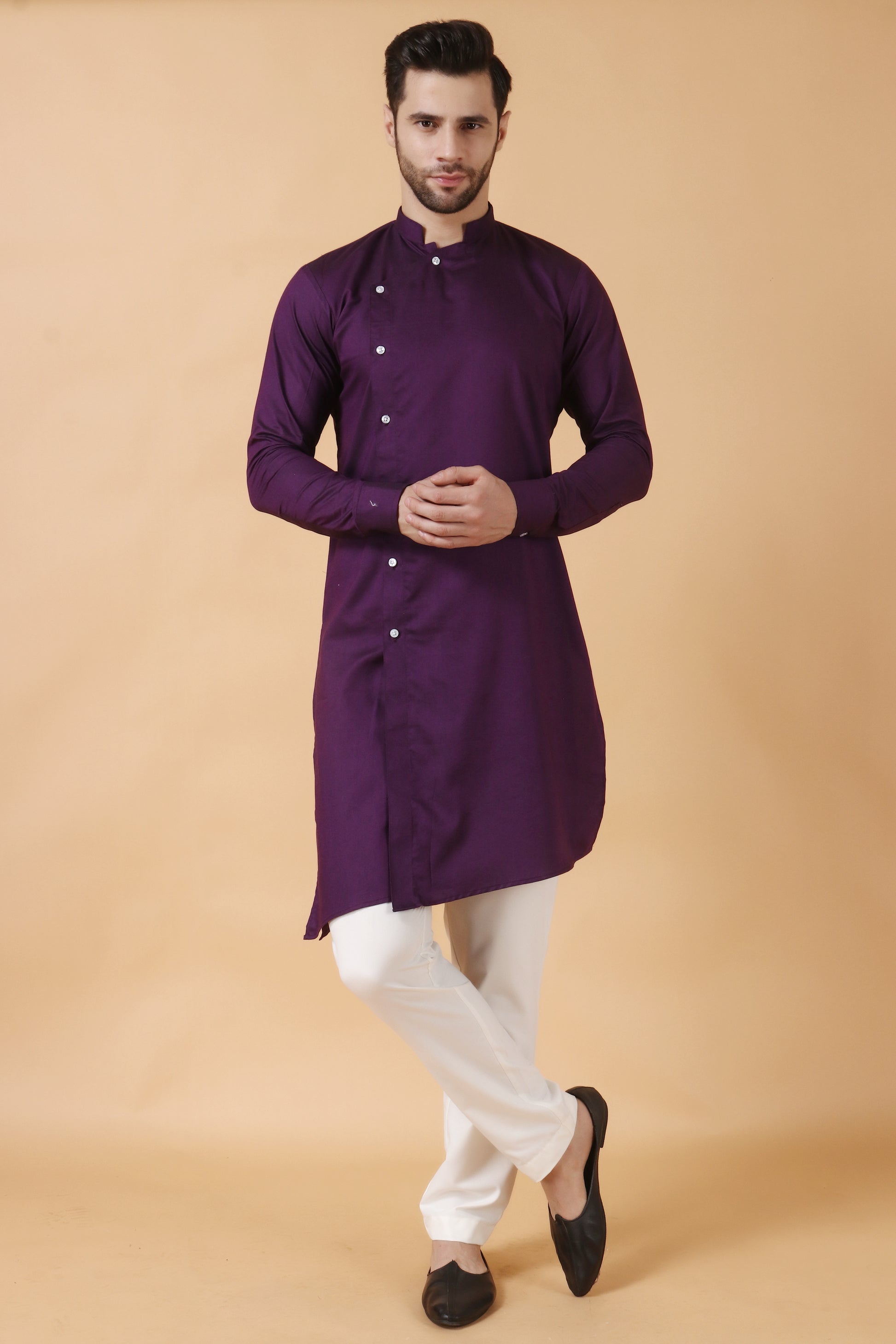 Purple Plus Size Kurta Pajama