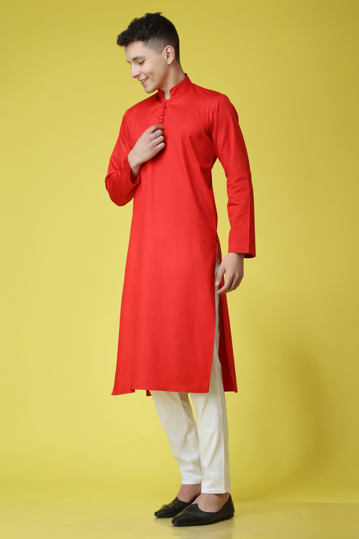 Red Wedding Kurta Pajama For Men