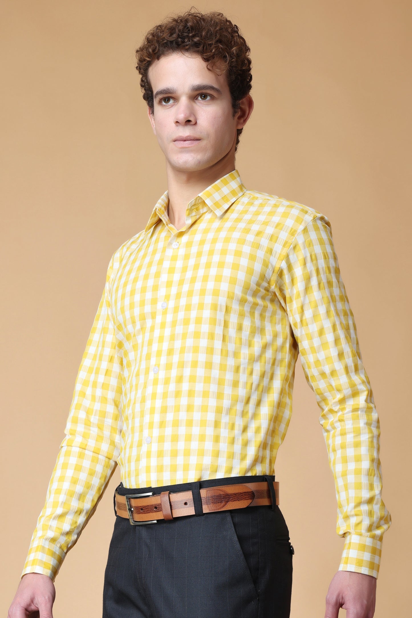 Men's Plus Size Quick Glance Yellow Shirt
