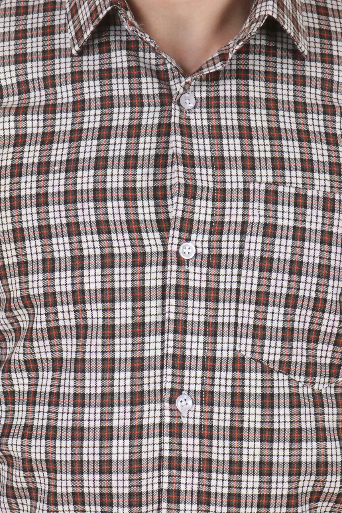 Buy Plus Size ​Walnut Checked Woollen Shirt At Apella | Sizes XS to 10 XL | India | Free Delivery | Customized