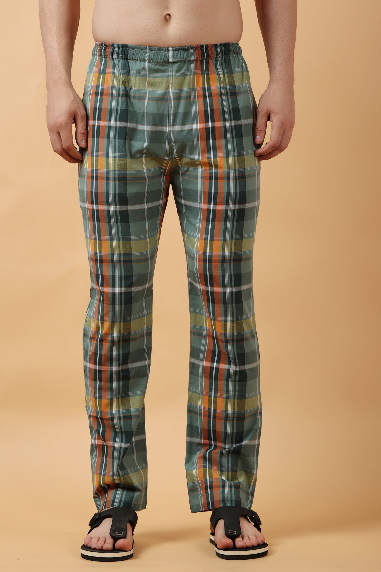 Men's Plus Size Pine Green  Poplin  cotton pajama  | Apella