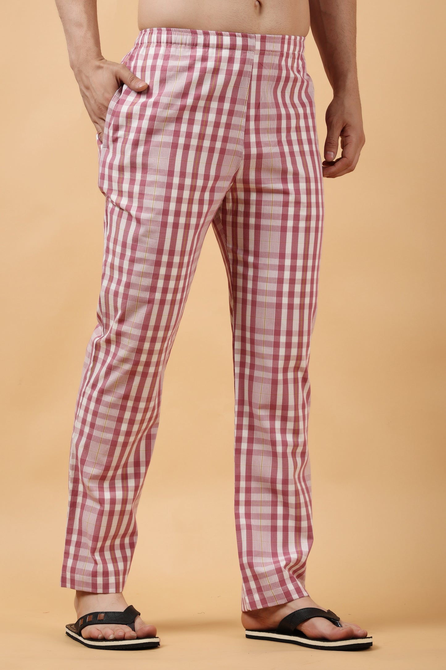 Soft Red Checked Cotton Pajama