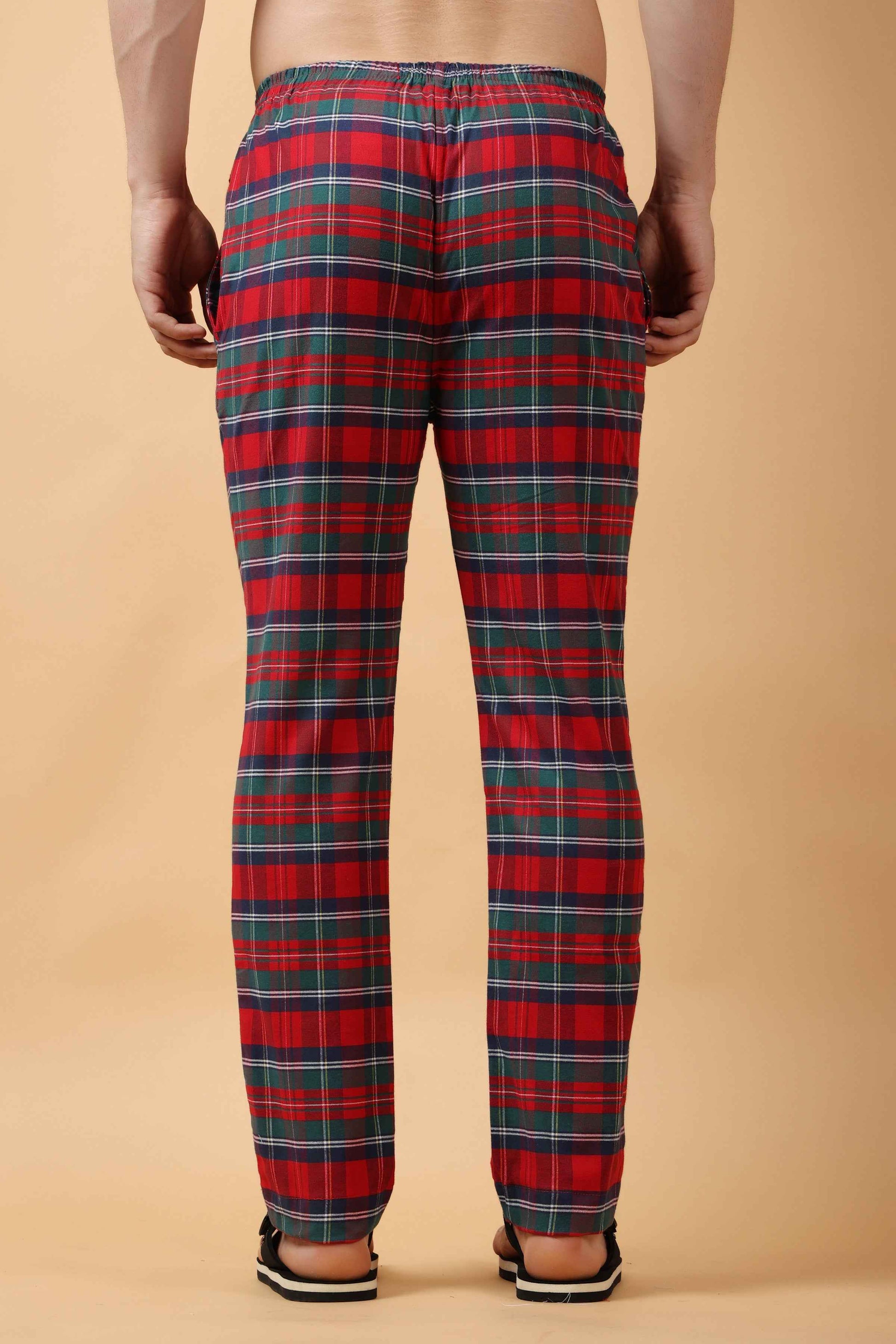 Candy Red Poplin Cotton Pajama S With Zipper - Main Image