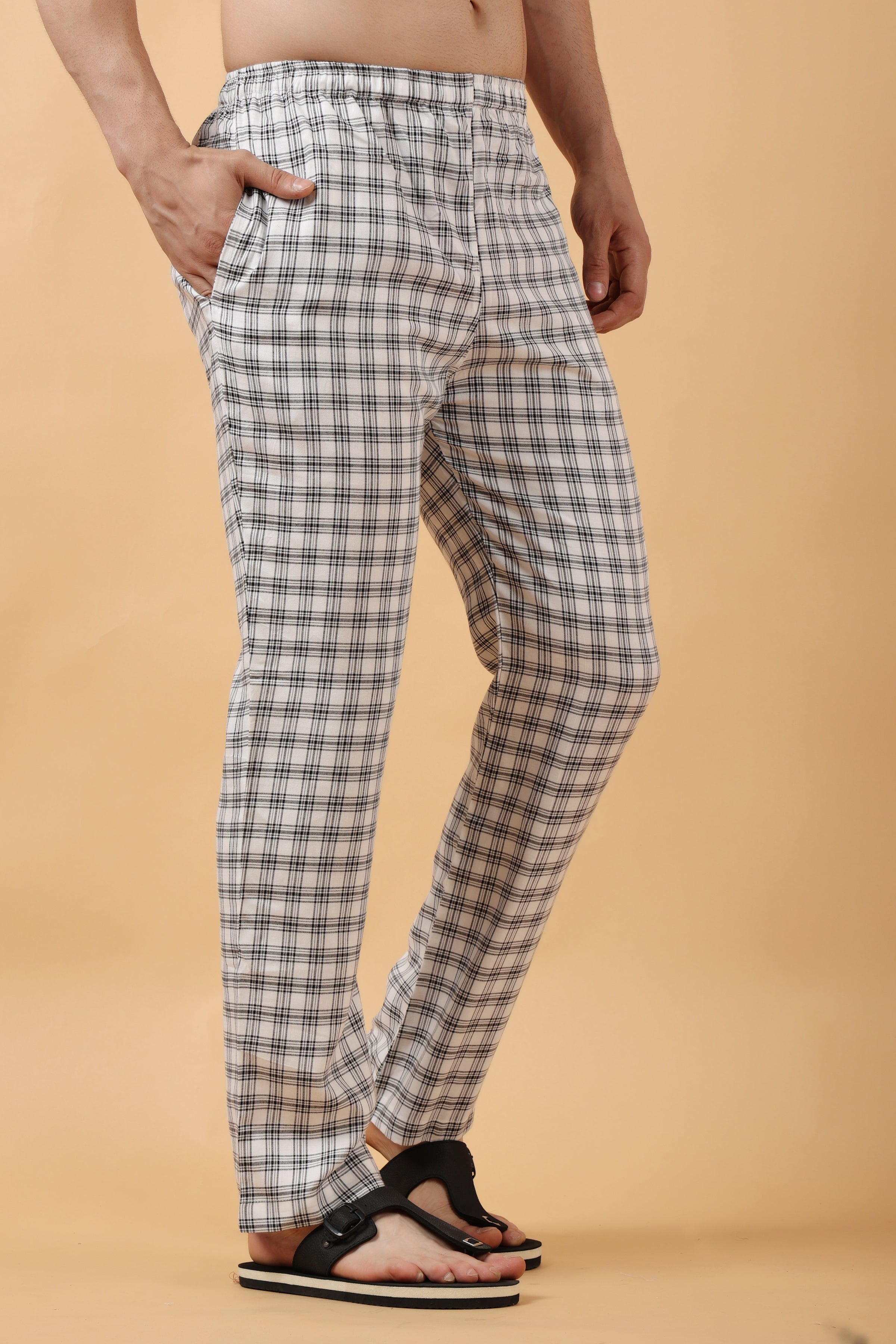 followme Mens Pajama Pants Pajamas for Men (Black White Buffalo Plaid,  Medium) - Walmart.com