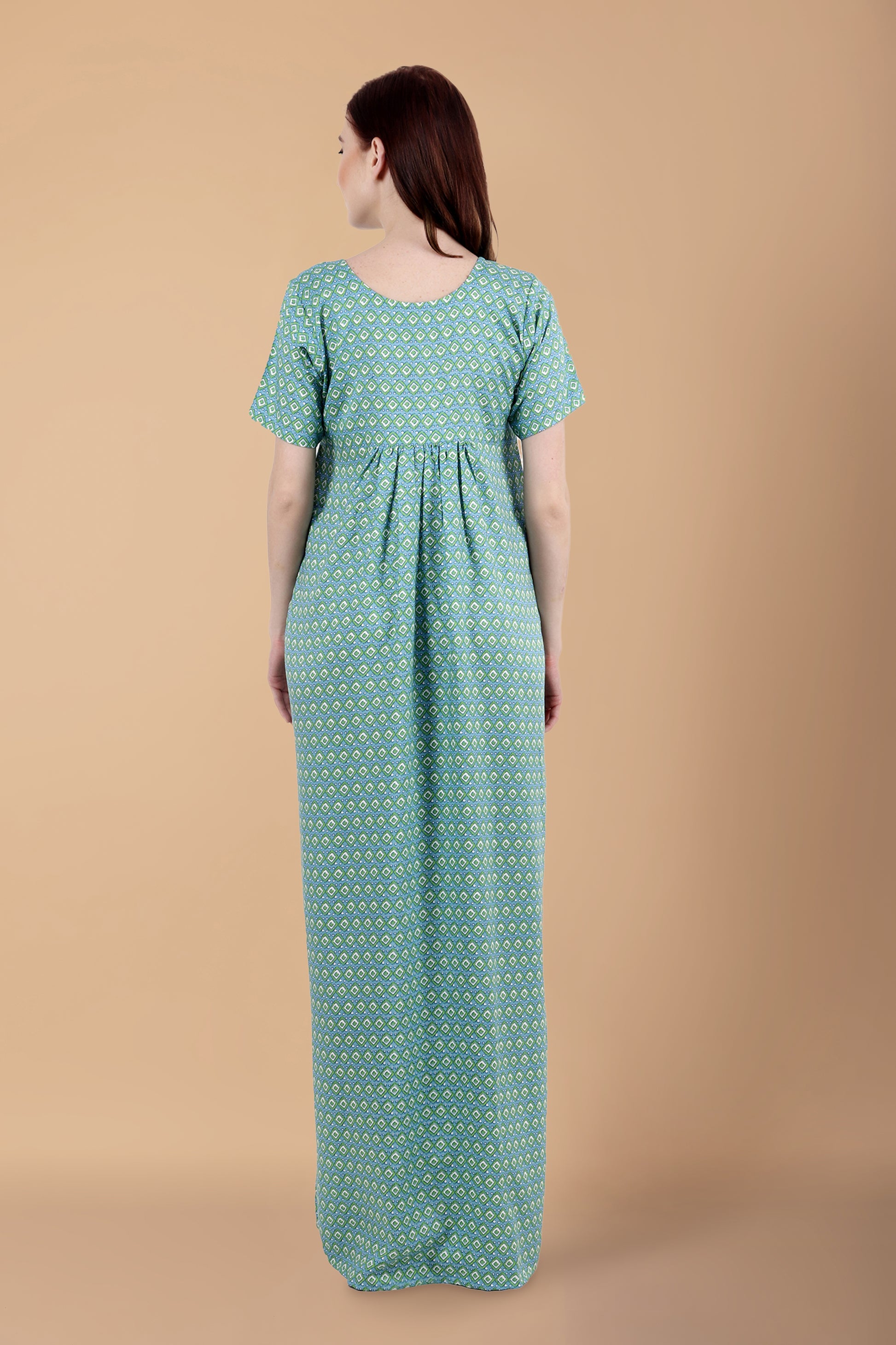 Mint Gathered Nursing Dress | Apella.
