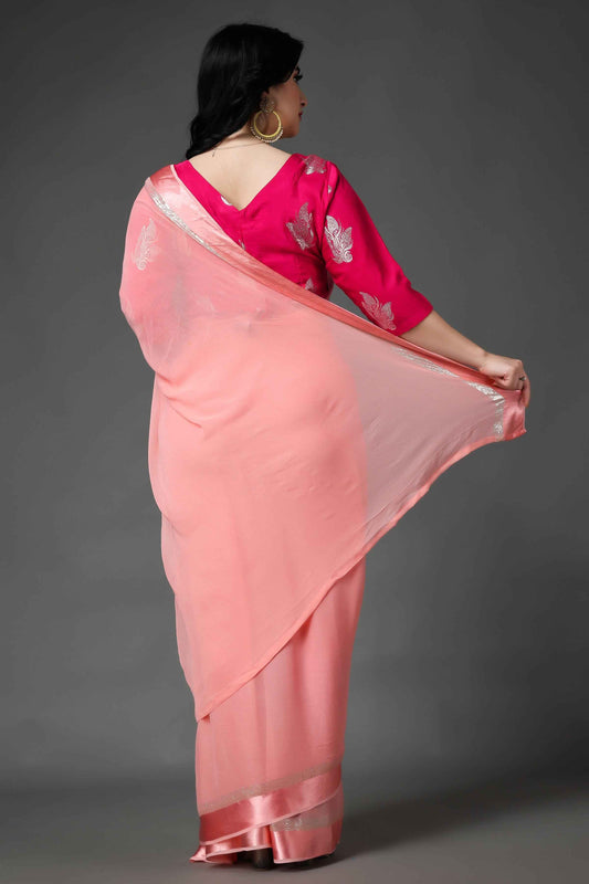 Buy Plus Size ​Modish Magenta Silk Blouse At Apella | Sizes XS to 10 XL | India | Free Delivery | Customized