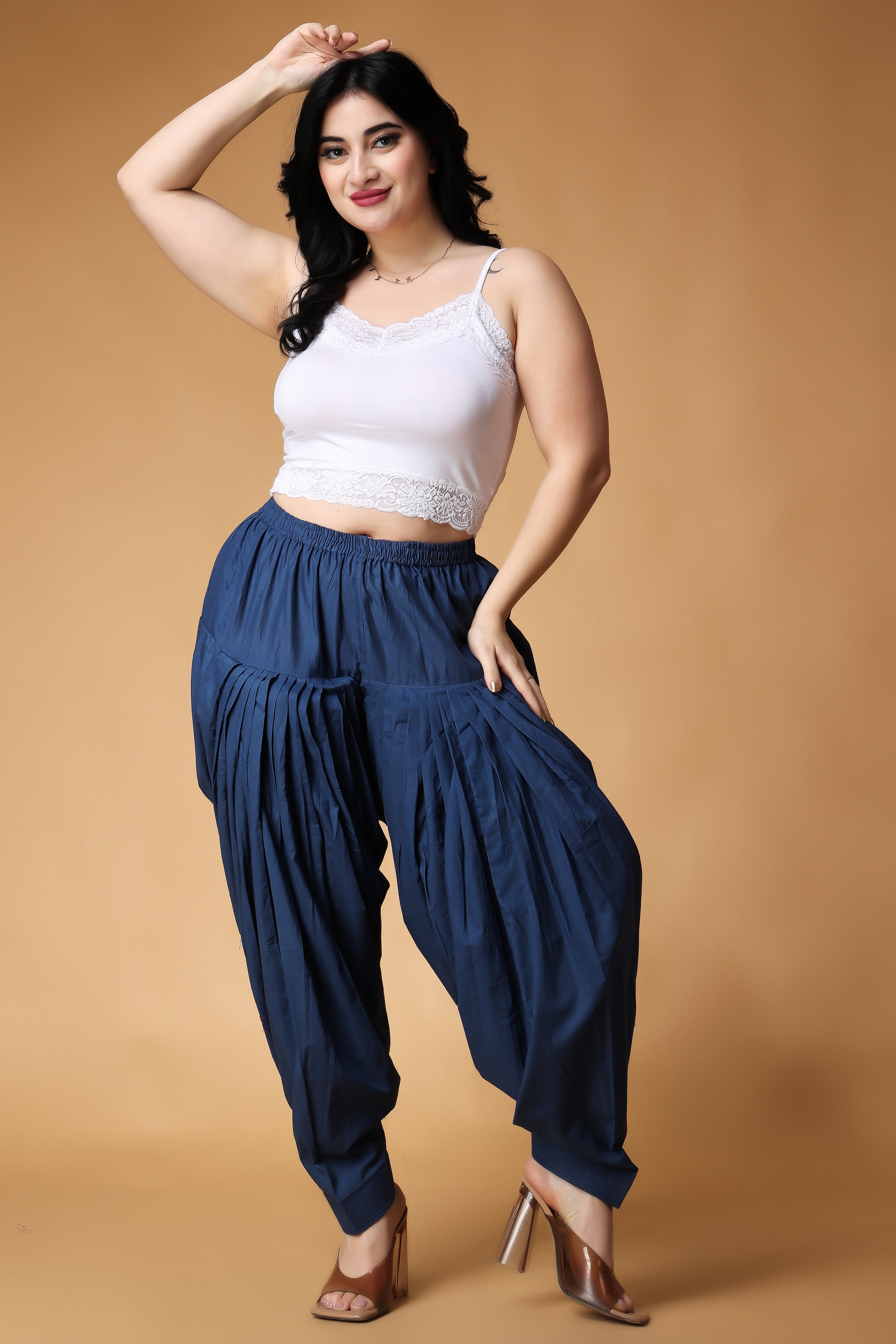 Amazon.com: Sharvgun Women's Pure Cotton Plain Punjabi Patiala Salwar with  Drawstring Indian Pants Yoga Dress Navy Blue : Clothing, Shoes & Jewelry