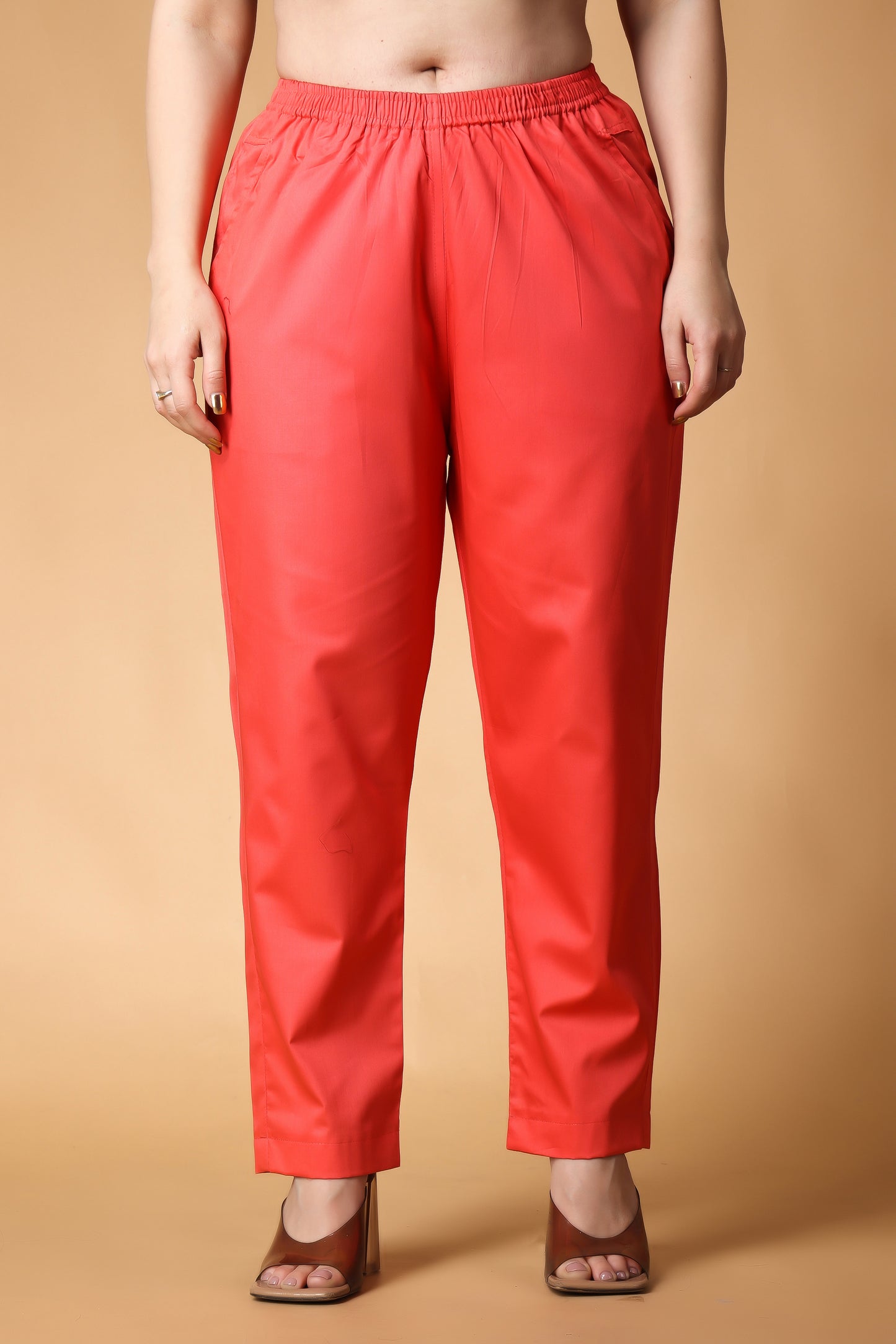Pink Tickle Cotton Pant Palazzo