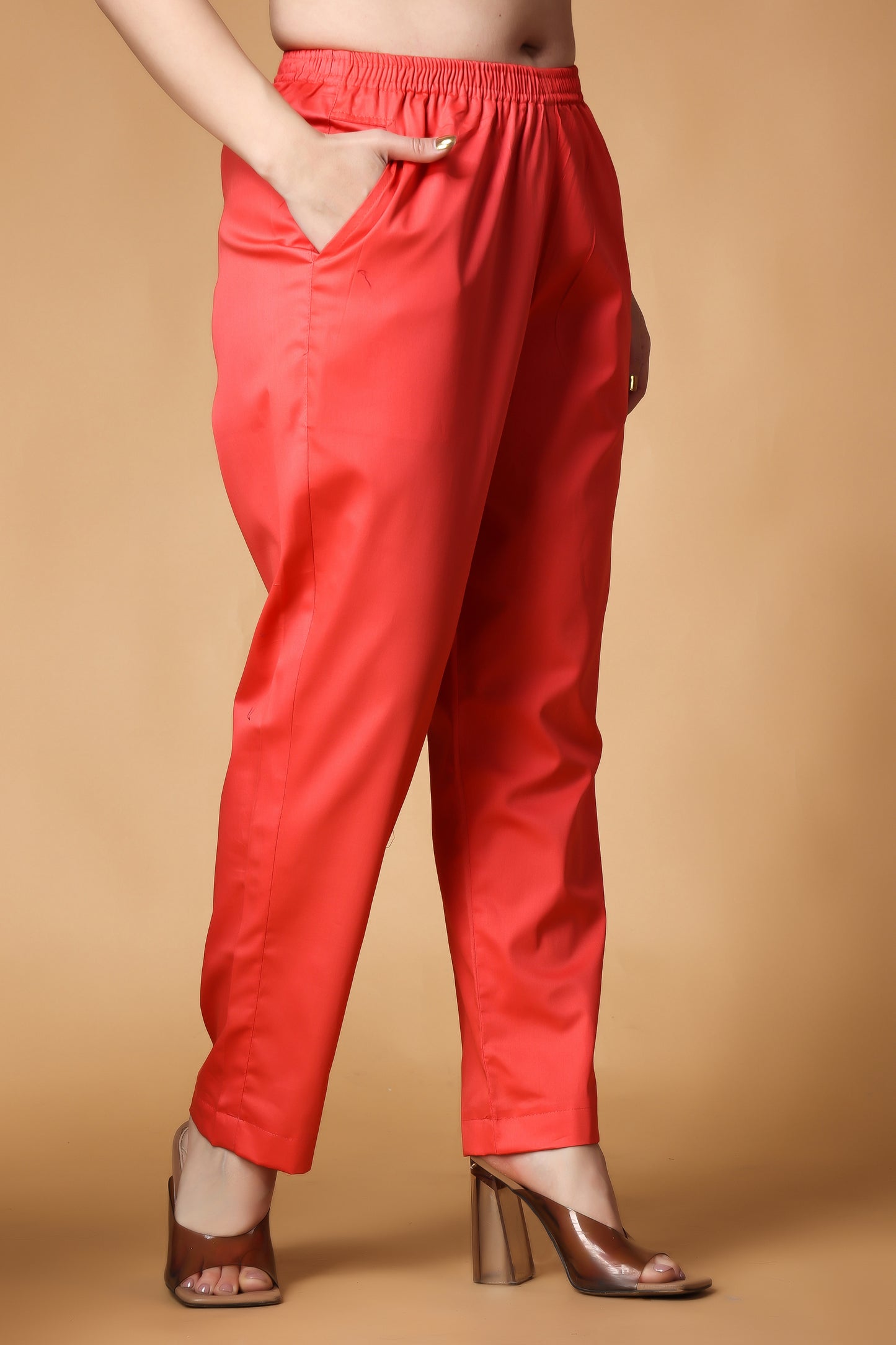 Pink Tickle Cotton Pant Palazzo