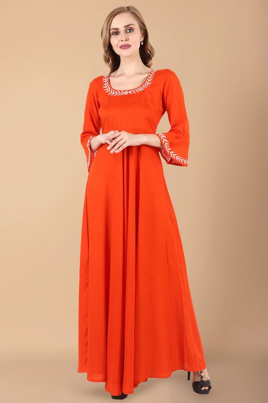 Women Plus Size Orange Maternity gowns online | Apella