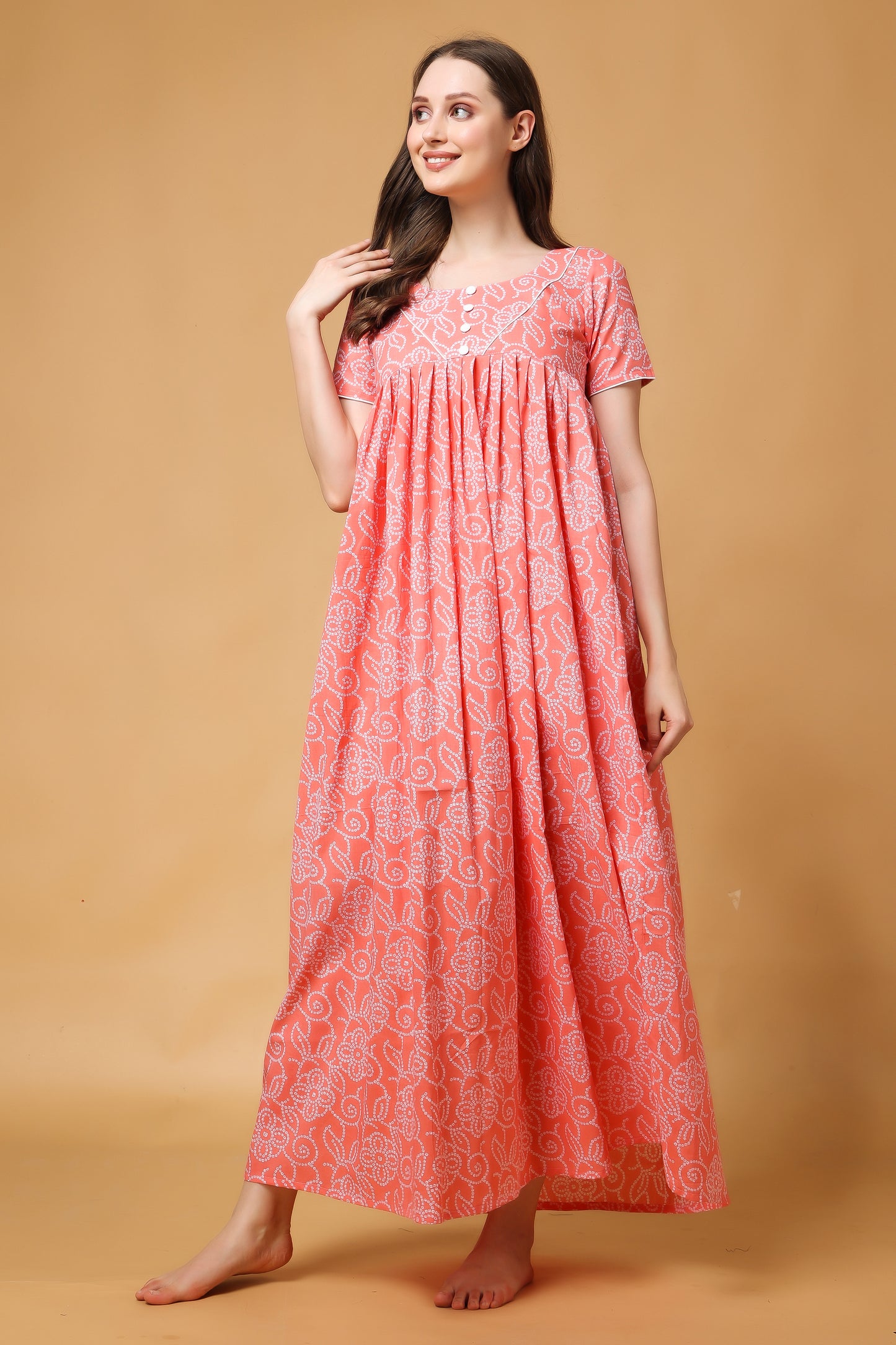 Pink Carnival Cotton Night Gown