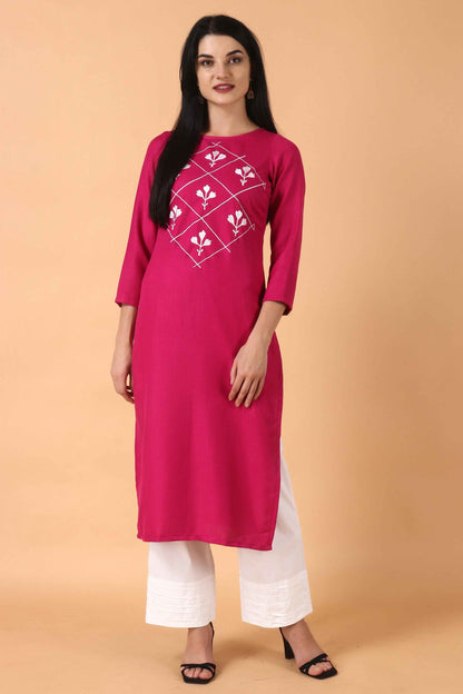 Buy Plus Size ​Pink Sniffle Woollen Kurta At Apella | Sizes XS to 10 XL | India | Free Delivery | Customized