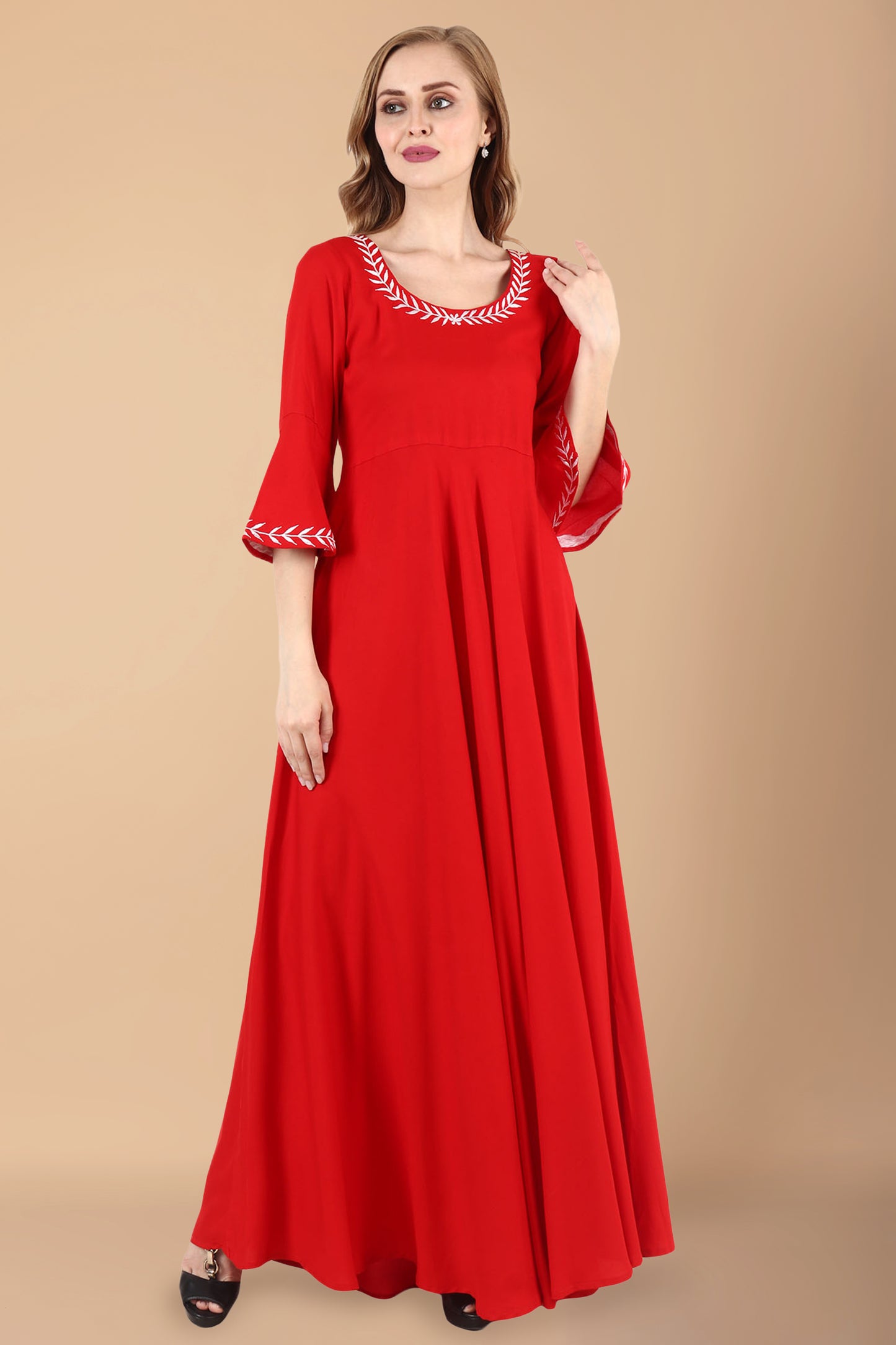 Women Plus Size Red Maternity Gowns | Apella