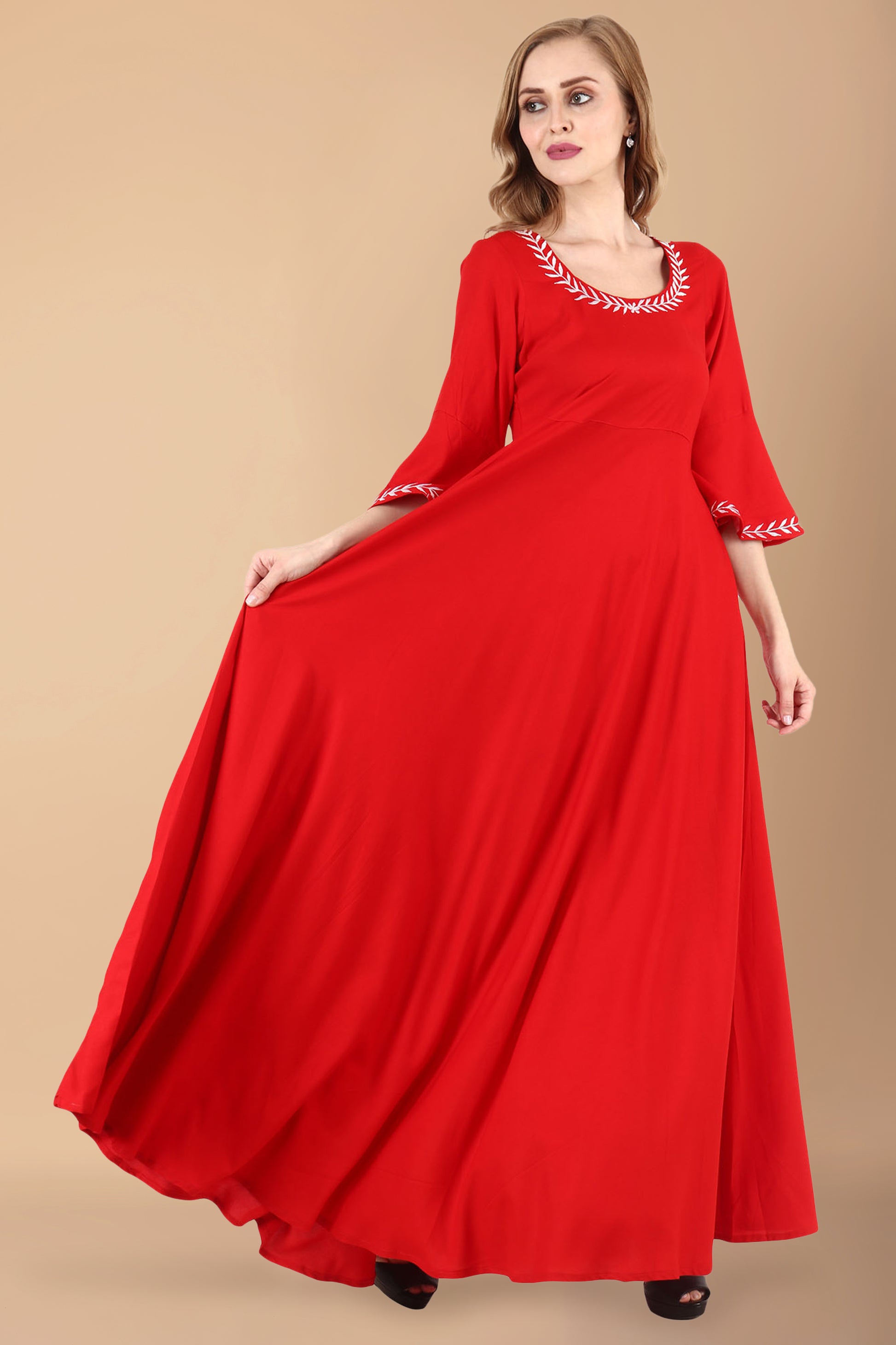 Women Plus Size Red Maternity Gowns | Apella