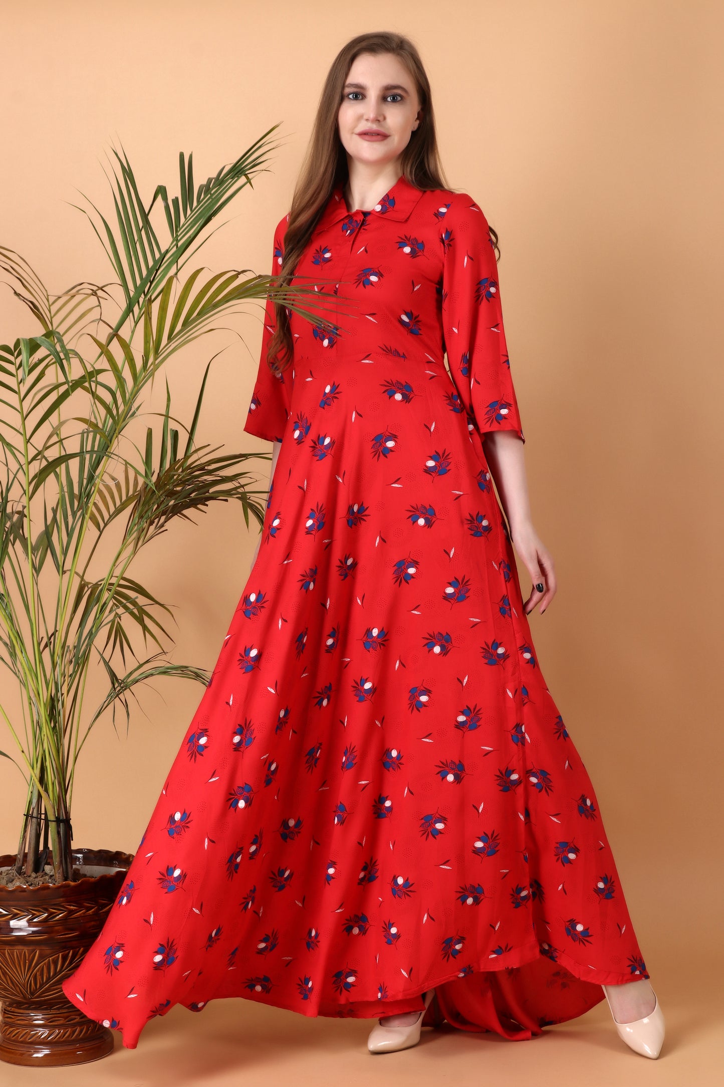 Women Plus Size Red Simple Dresses for Girls | Apella