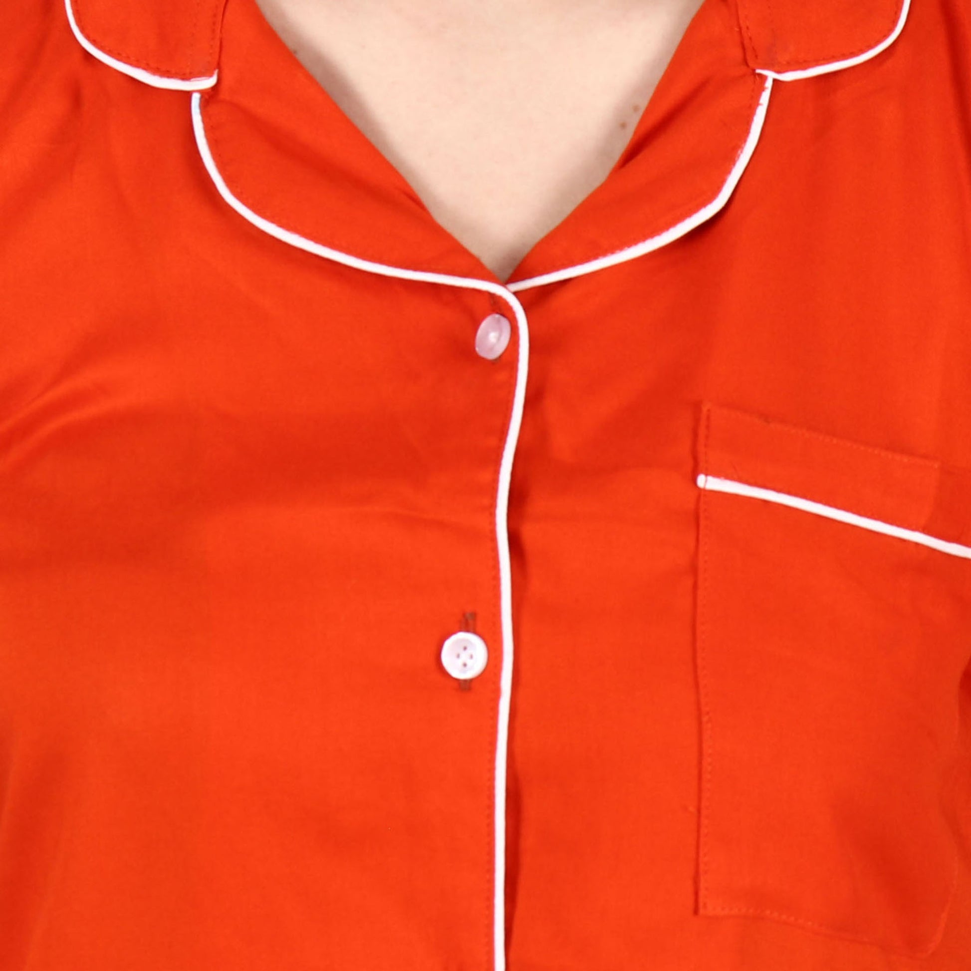 Solid Orange Shorts Suit | Apella.