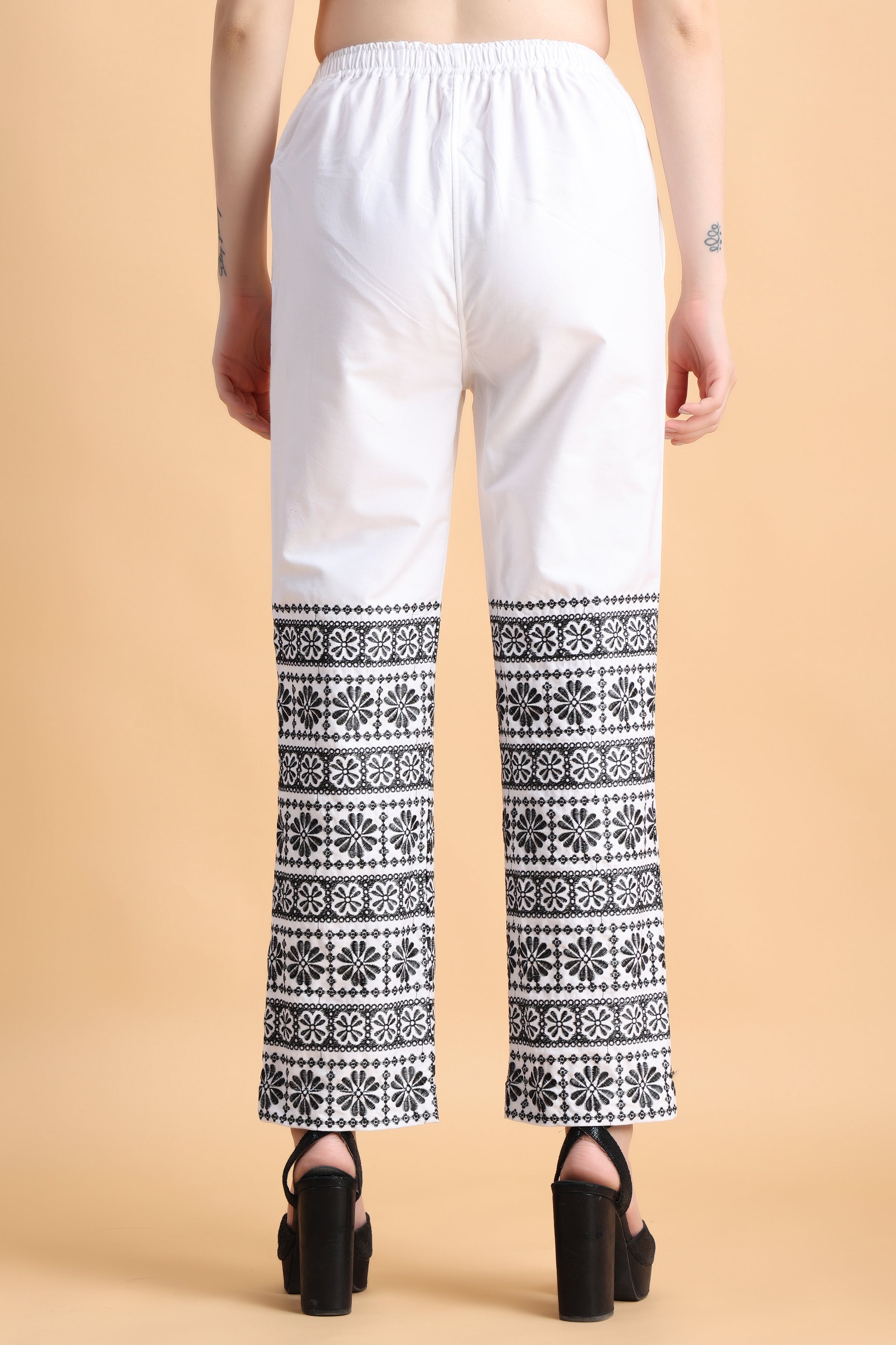 Plain White Palazzo Pocket Pants, Waist Size: 30.0 at Rs 160 in New Delhi