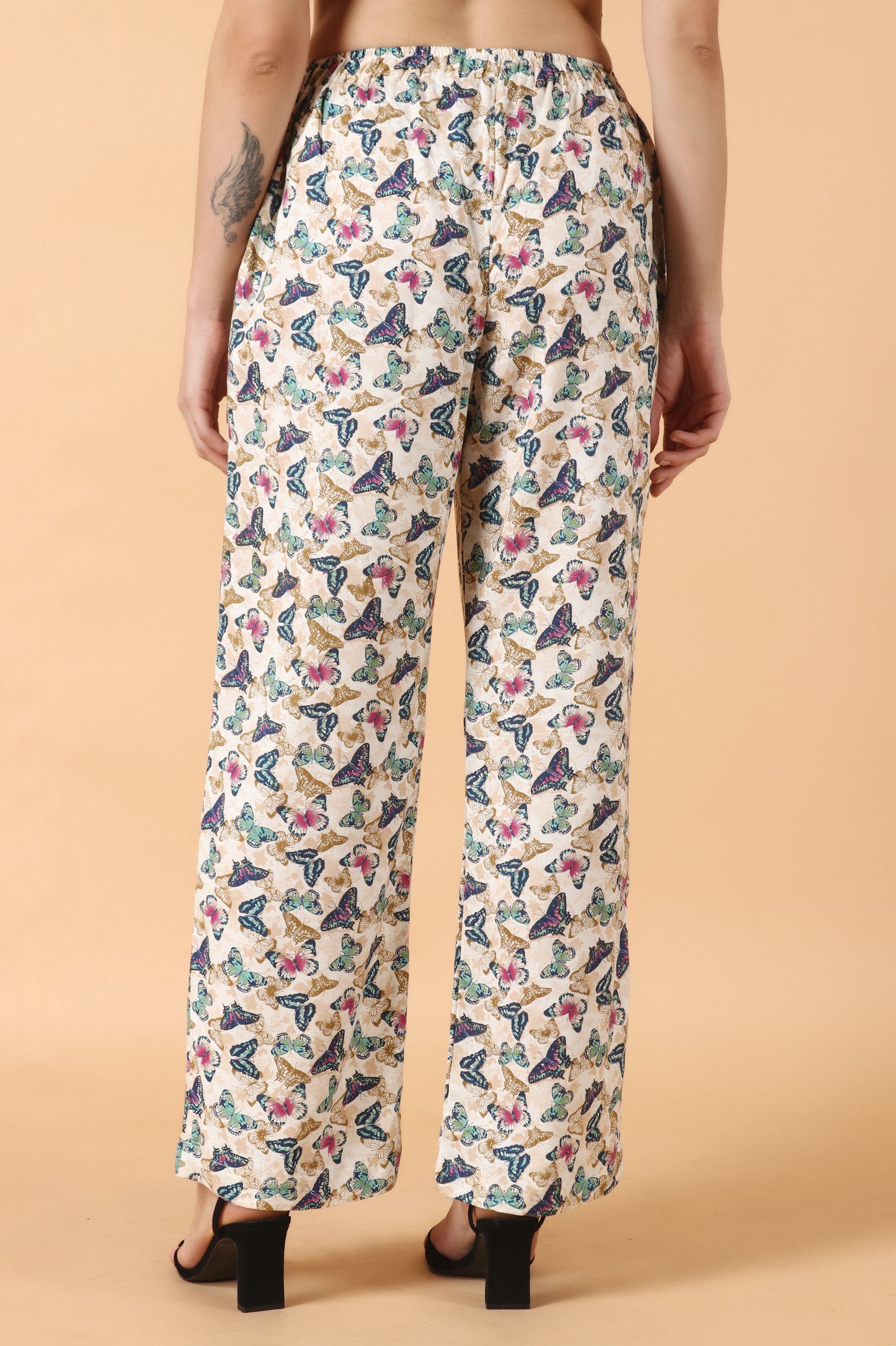  Women Plus Size Beige Printed palazzo pants | Apella