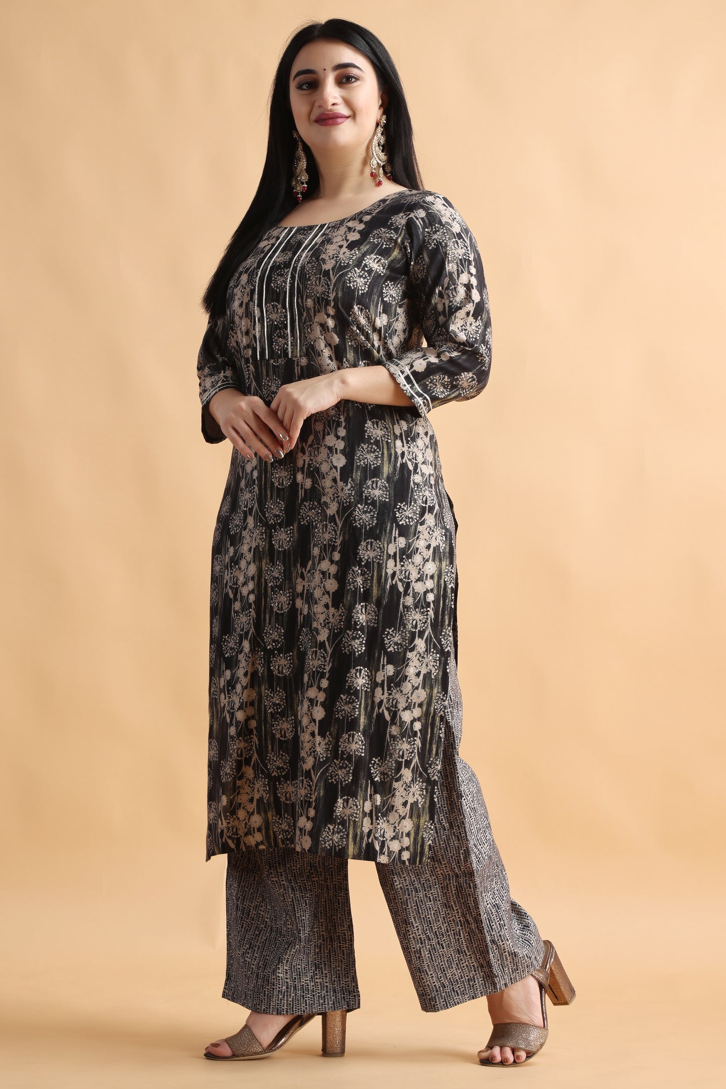 Women Plus Size Black New Fancy Salwar Suit Party Wear | Apella