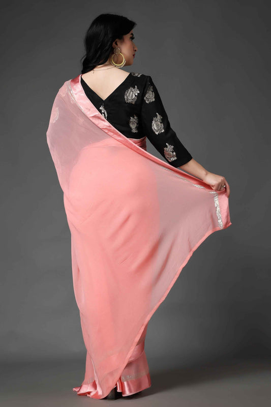 Buy Plus Size ​Polished Black Silk Blouse At Apella | Sizes XS to 10 XL | India | Free Delivery | Customized