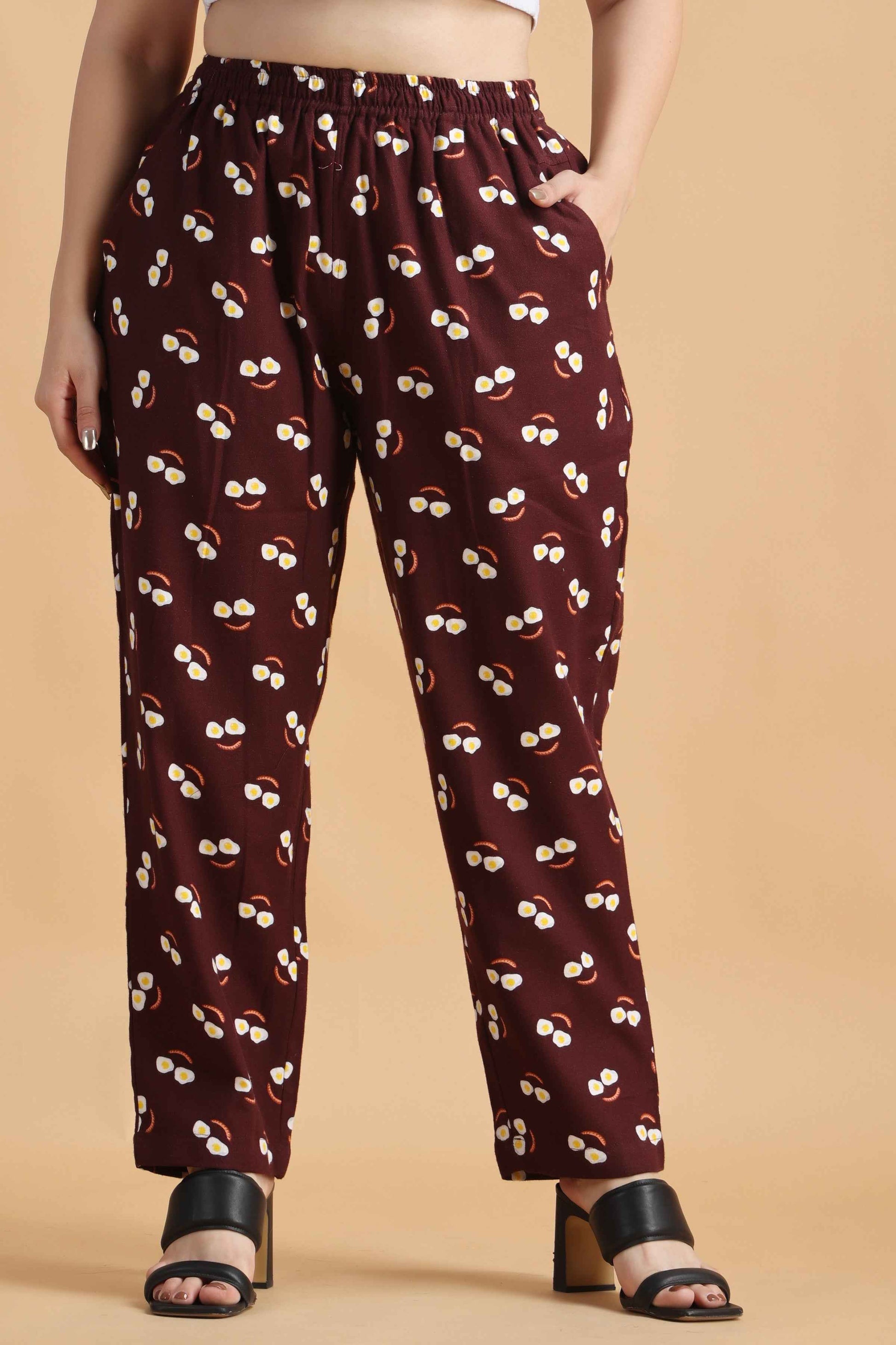 Buy Plus Size ​Sugar Cane Printed Woollen Pajama At Apella | Sizes XS to 10 XL | India | Free Delivery | Customized