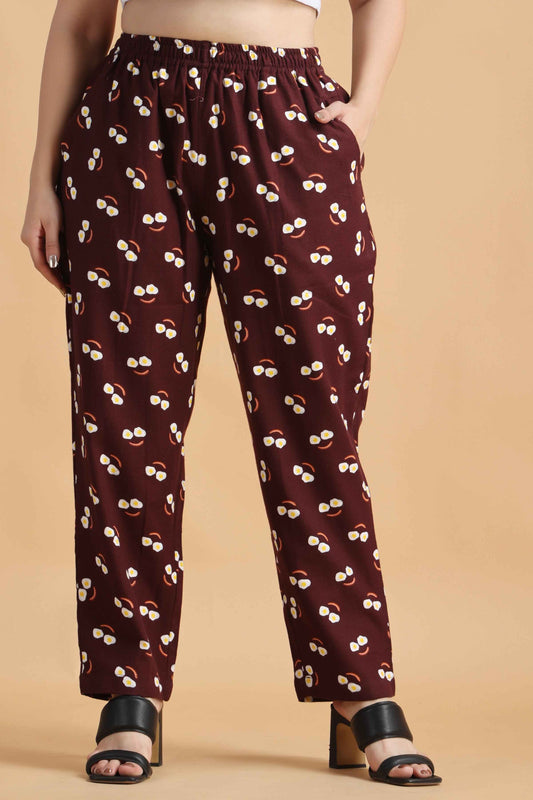 Buy Plus Size ​Sugar Cane Printed Woollen Pajama At Apella | Sizes XS to 10 XL | India | Free Delivery | Customized