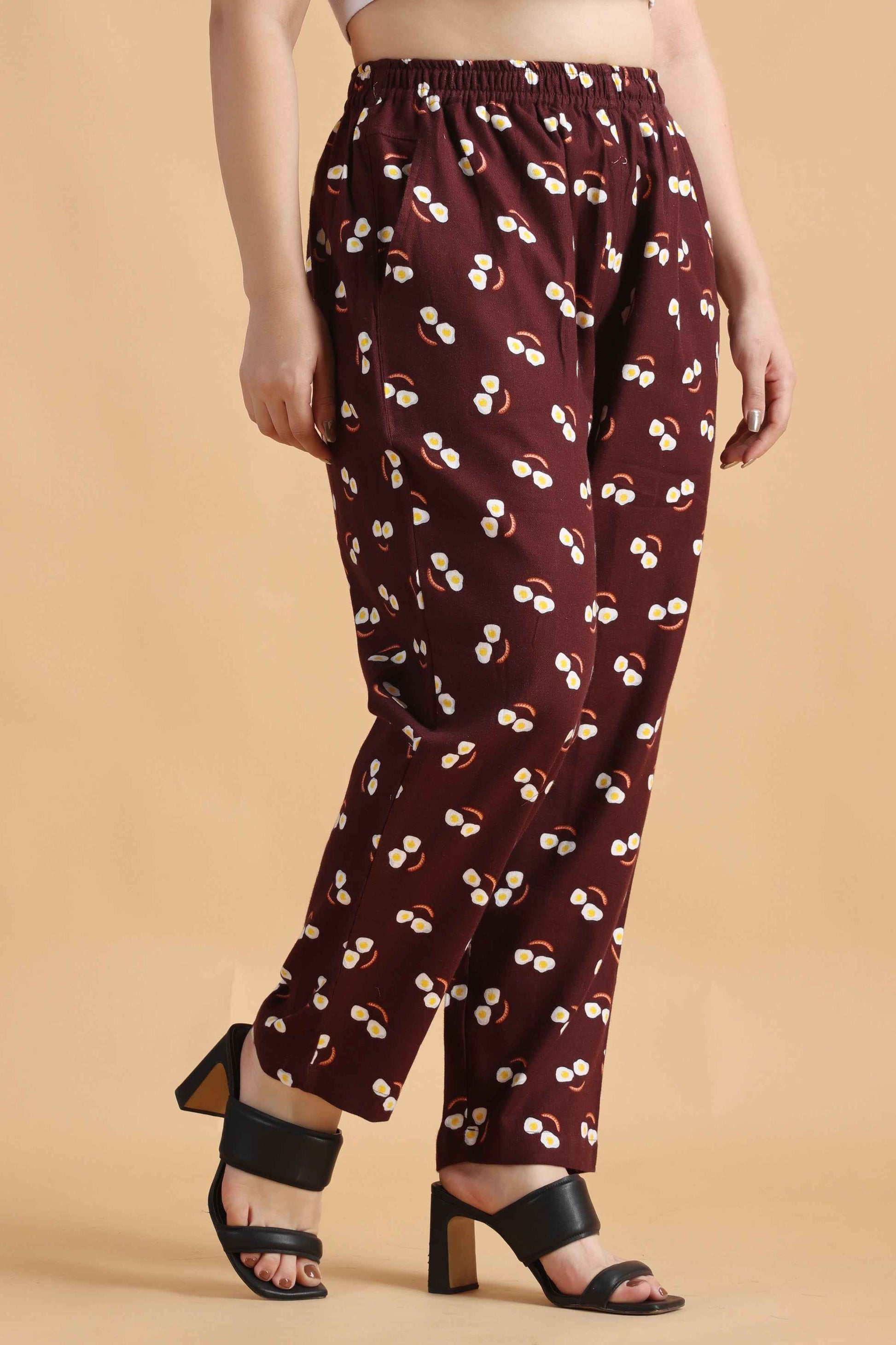 Buy Plus Size ​Sugar Cane Printed Woollen Pajama At Apella | Sizes XS to 10 XL | India | Free Delivery | Customized