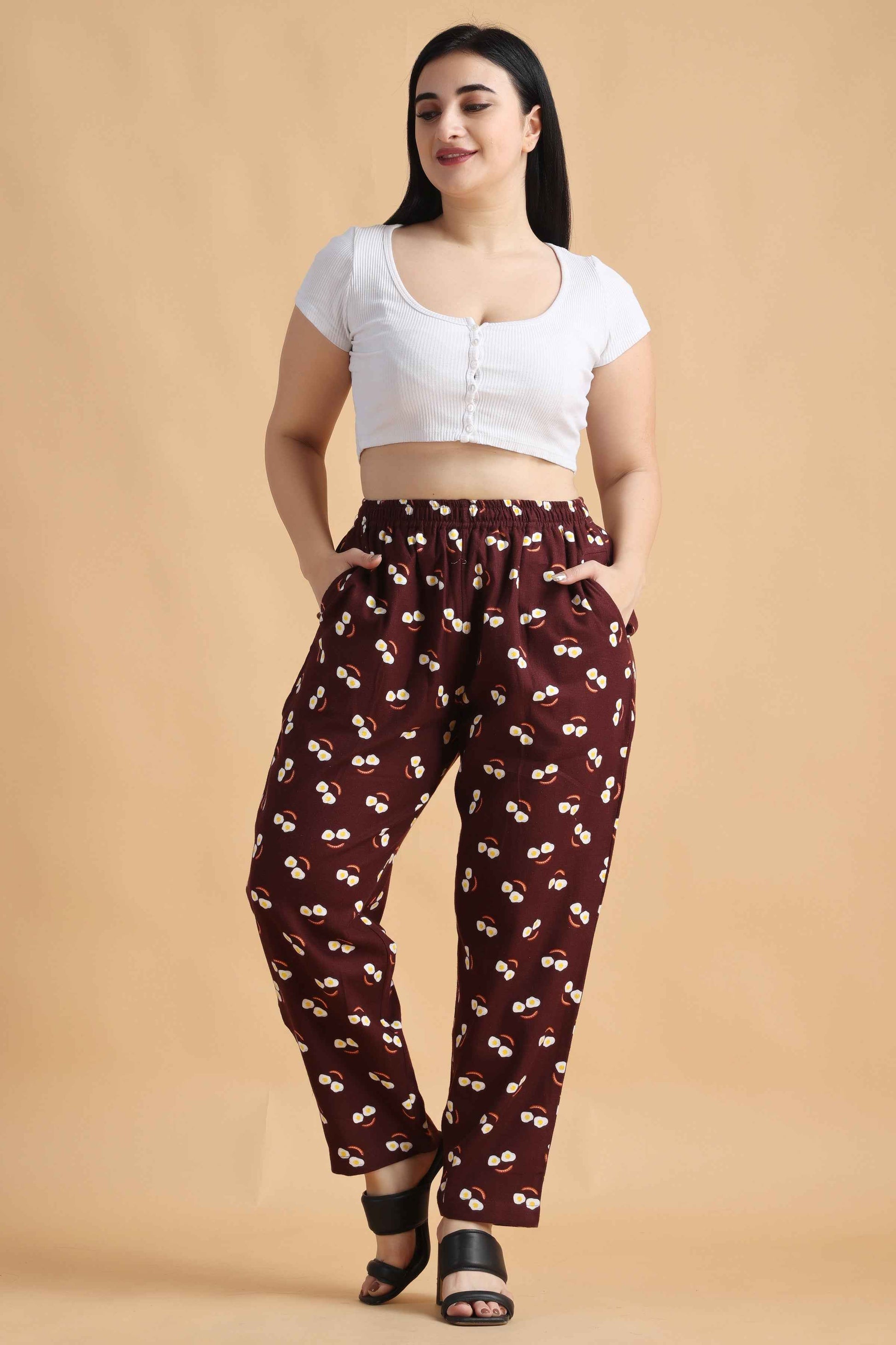 Buy Plus Size ​Sugar Cane Printed Woollen Pajama At Apella | Sizes XS to 10 XL | India | Free Delivery | Customized