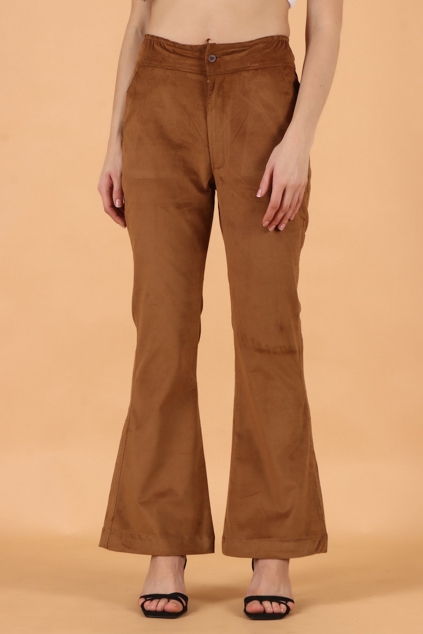 All Size, Bell Bottoms, Brown Bell Bottoms, Corduory, Corduory Bell Bottoms, Double Pockets, Double Side Pockets, Dual Side Pockets, Full Elasticized Waistline, Plus Size, Two Side Pockets