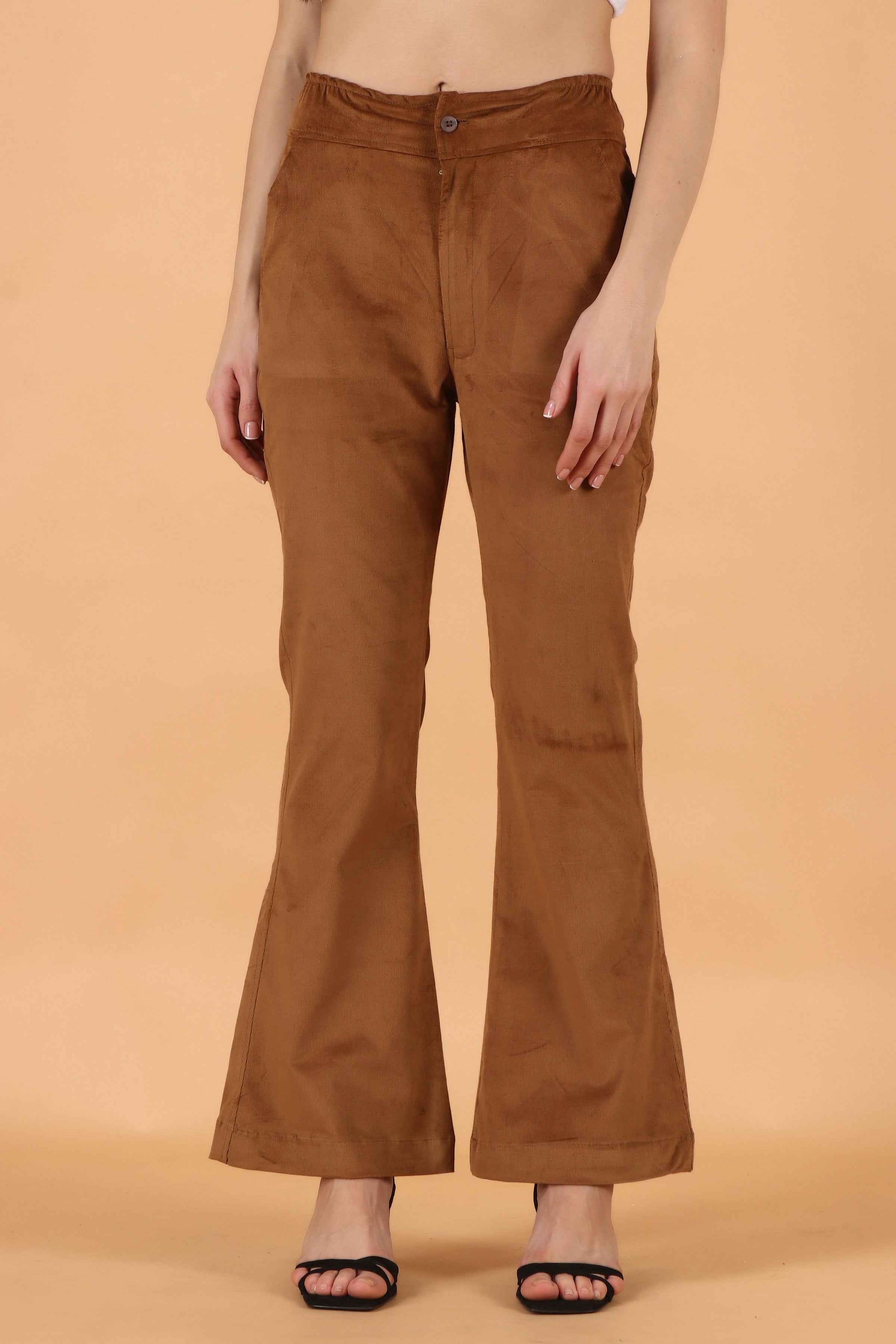 Buy Plus Size Rust Corduroy Bell Bottom Apella The XS to 10XL