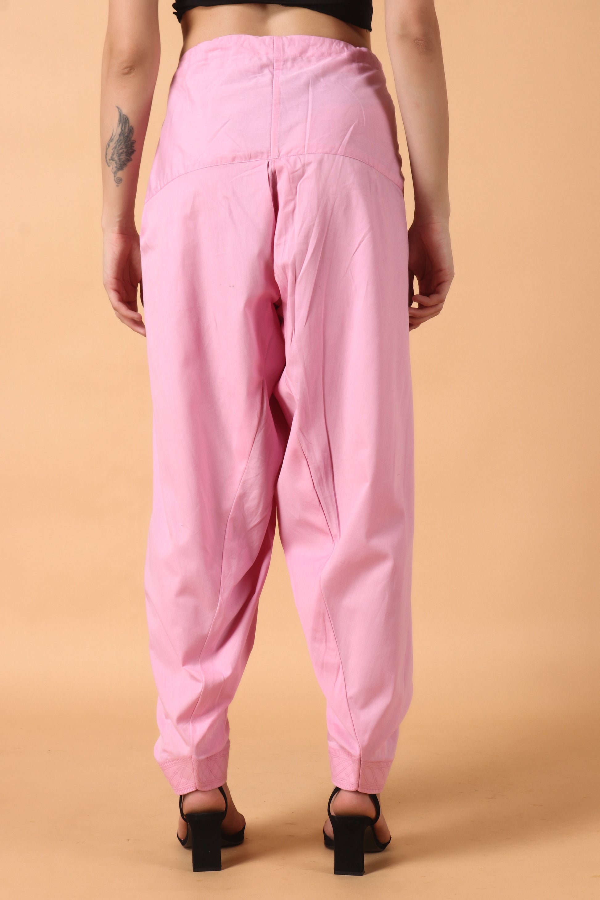 Women Plus Size Pink Cotton Patiala Salwar Design | Apella