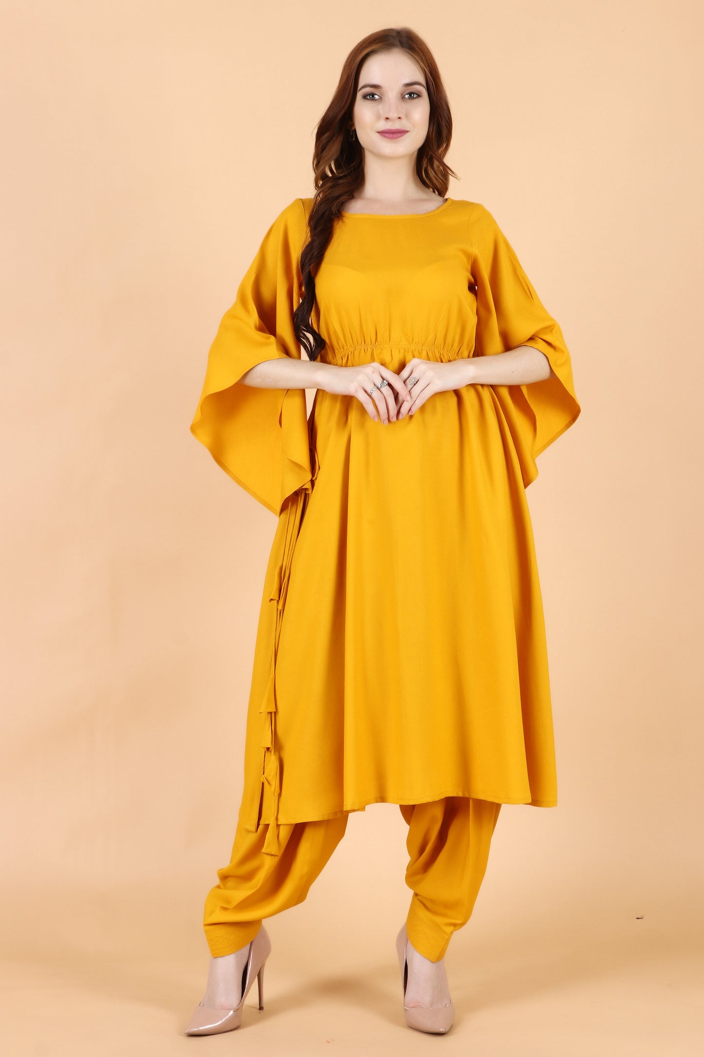  Women Plus Size Mustard Rayon simple salwar suit | Apella