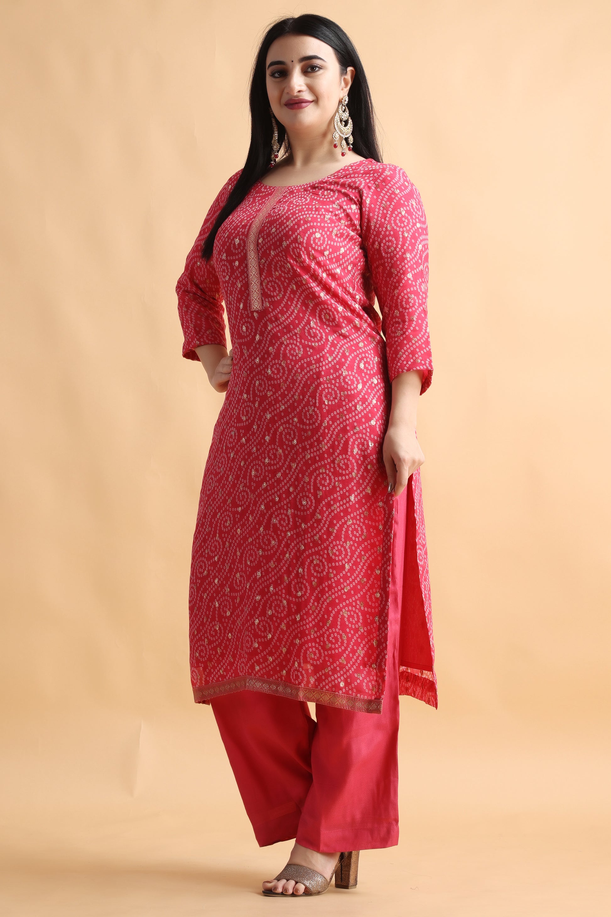 Women Plus Size Pink party wear designer suit | Apella