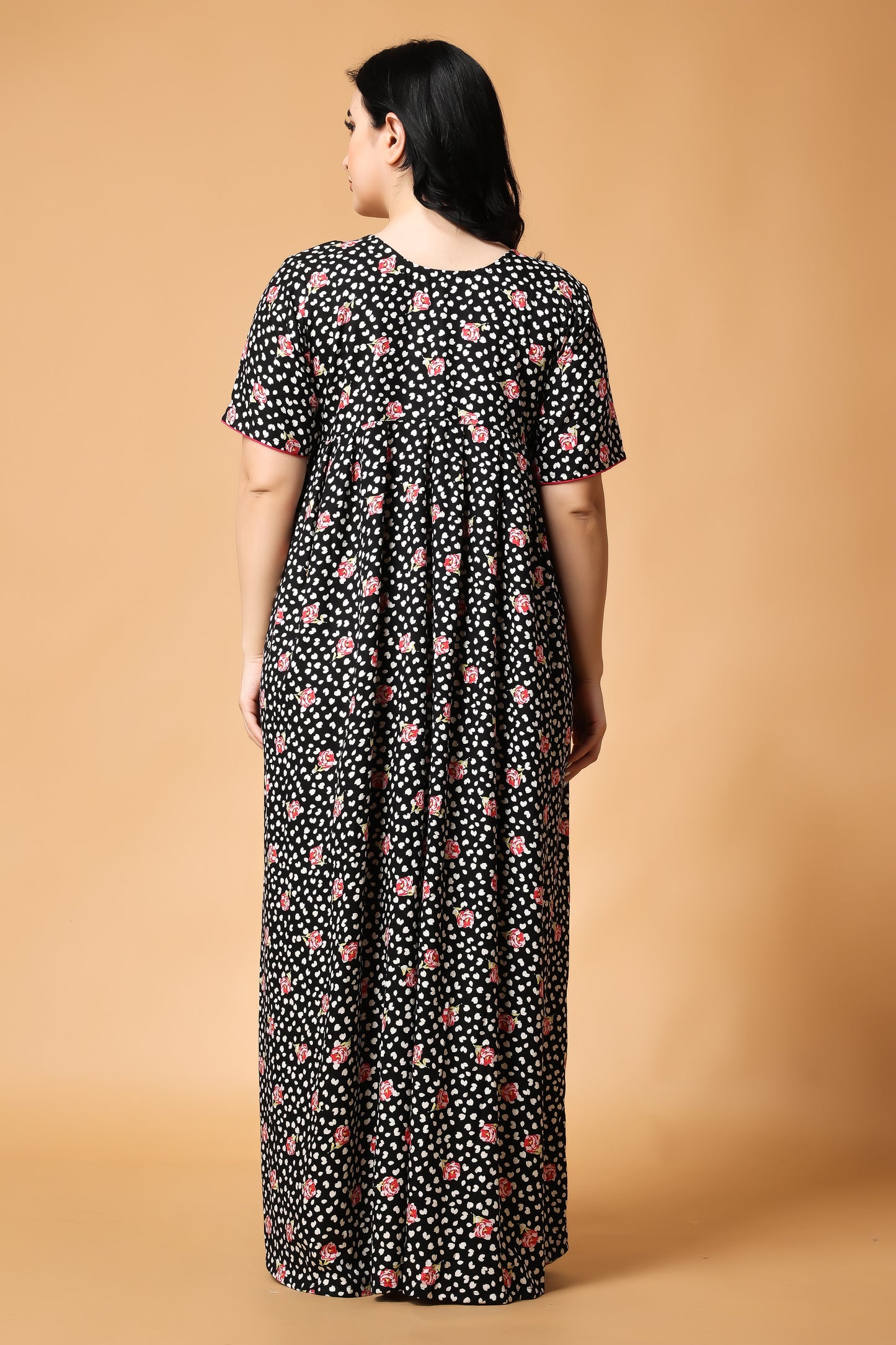 Midnight Bloom Rayon Night Gown
