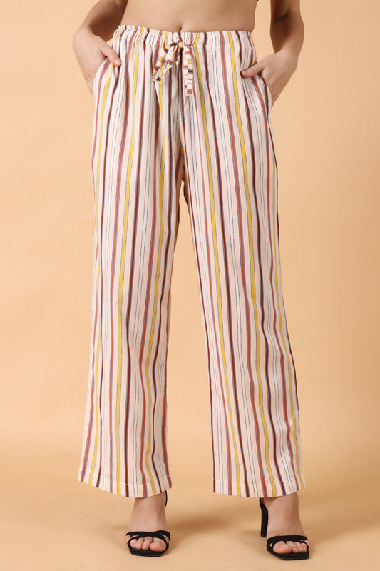 Women Plus Size  Multi Striped  Pajama | Apella