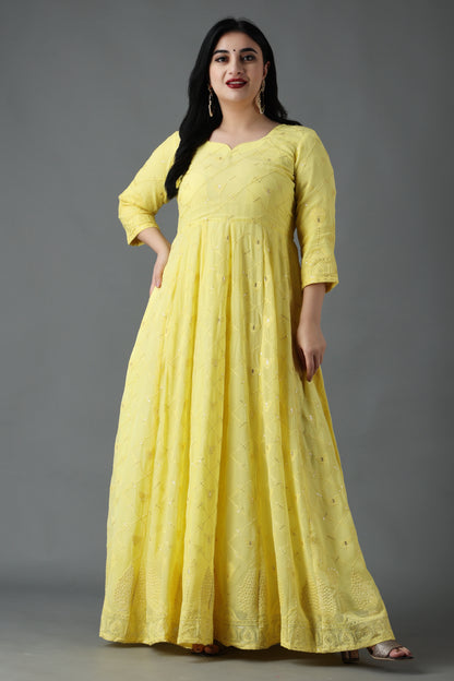 Plus Size Anarkali Dress 
