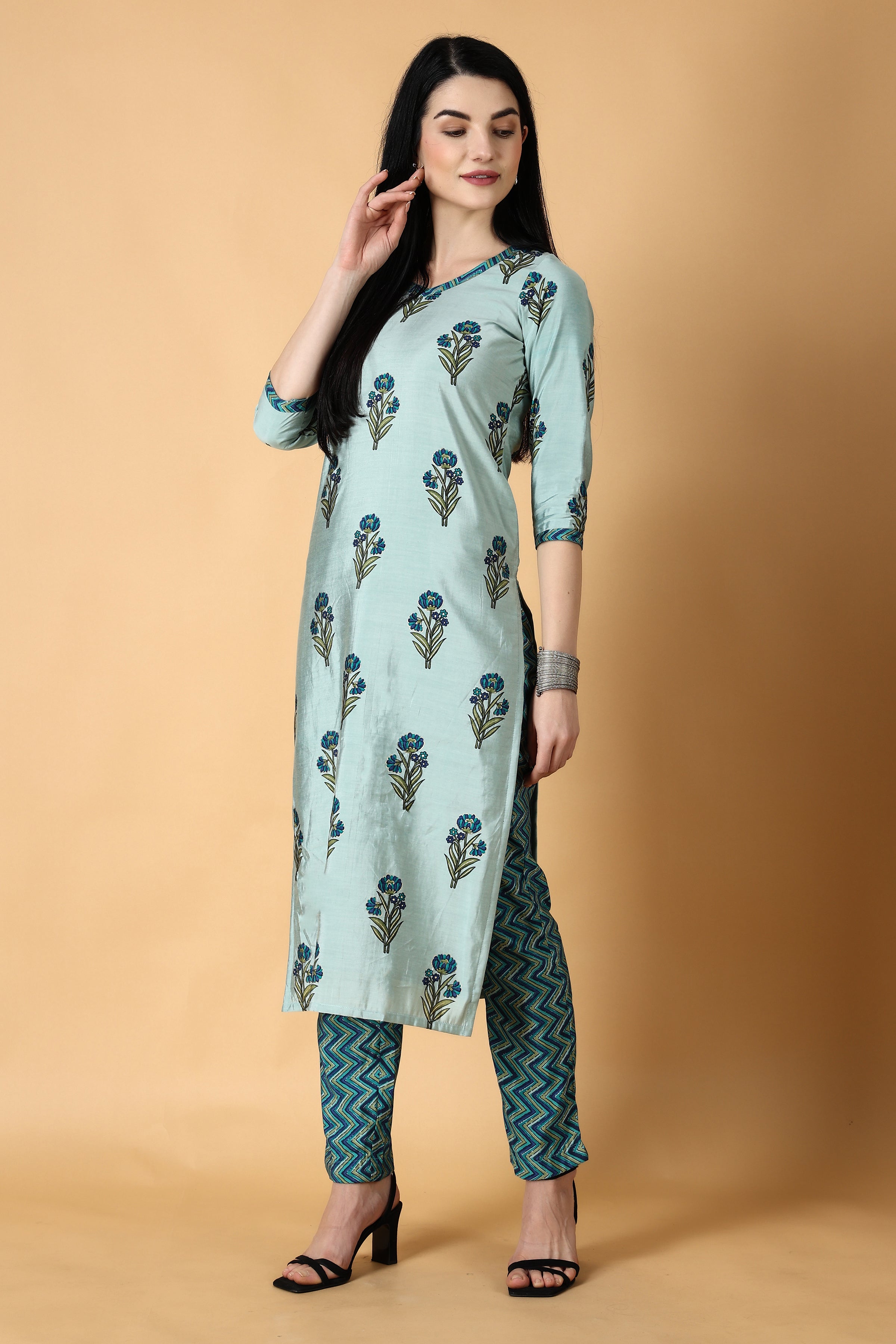 Simple Kurti With Ladies Pant Paper Cutting Patterns | Ladies Pant + Kurti  Paper Cutting Farma Set | All Size 32 To 42 | Aradhya Boutique: Buy Simple  Kurti With Ladies Pant