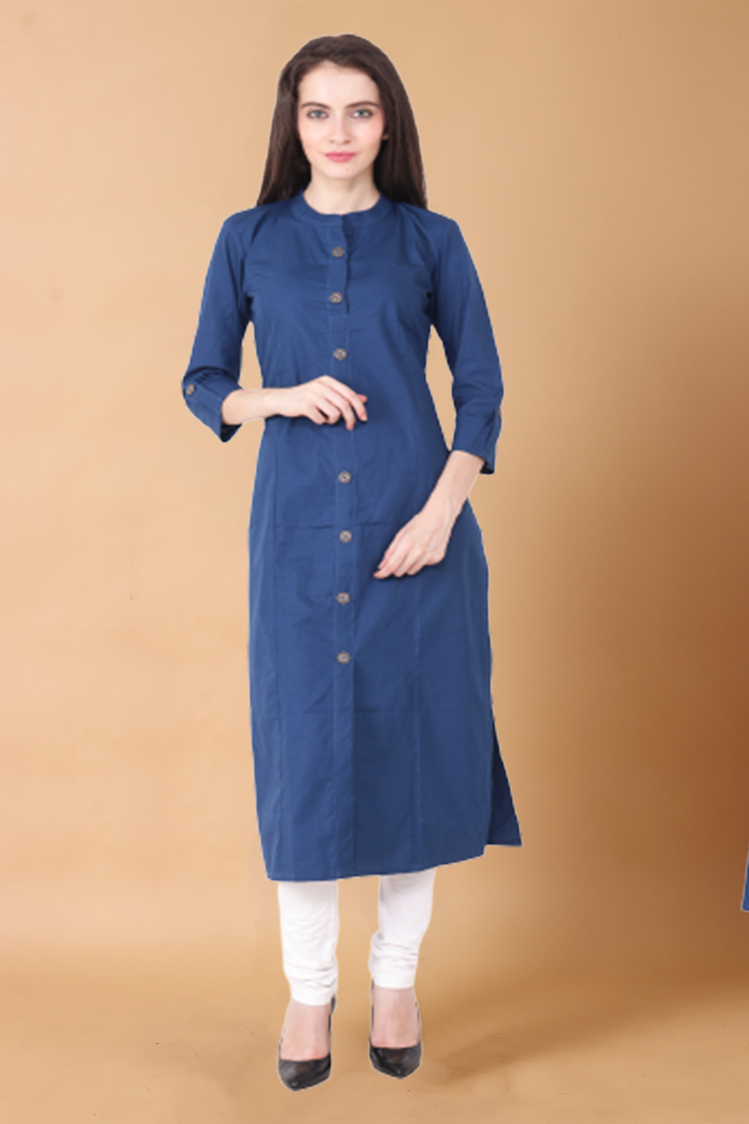 Women Indigo Printed Pure Cotton Plus Size Straight Kurta (Blue & White)  (38) : Amazon.in: Fashion
