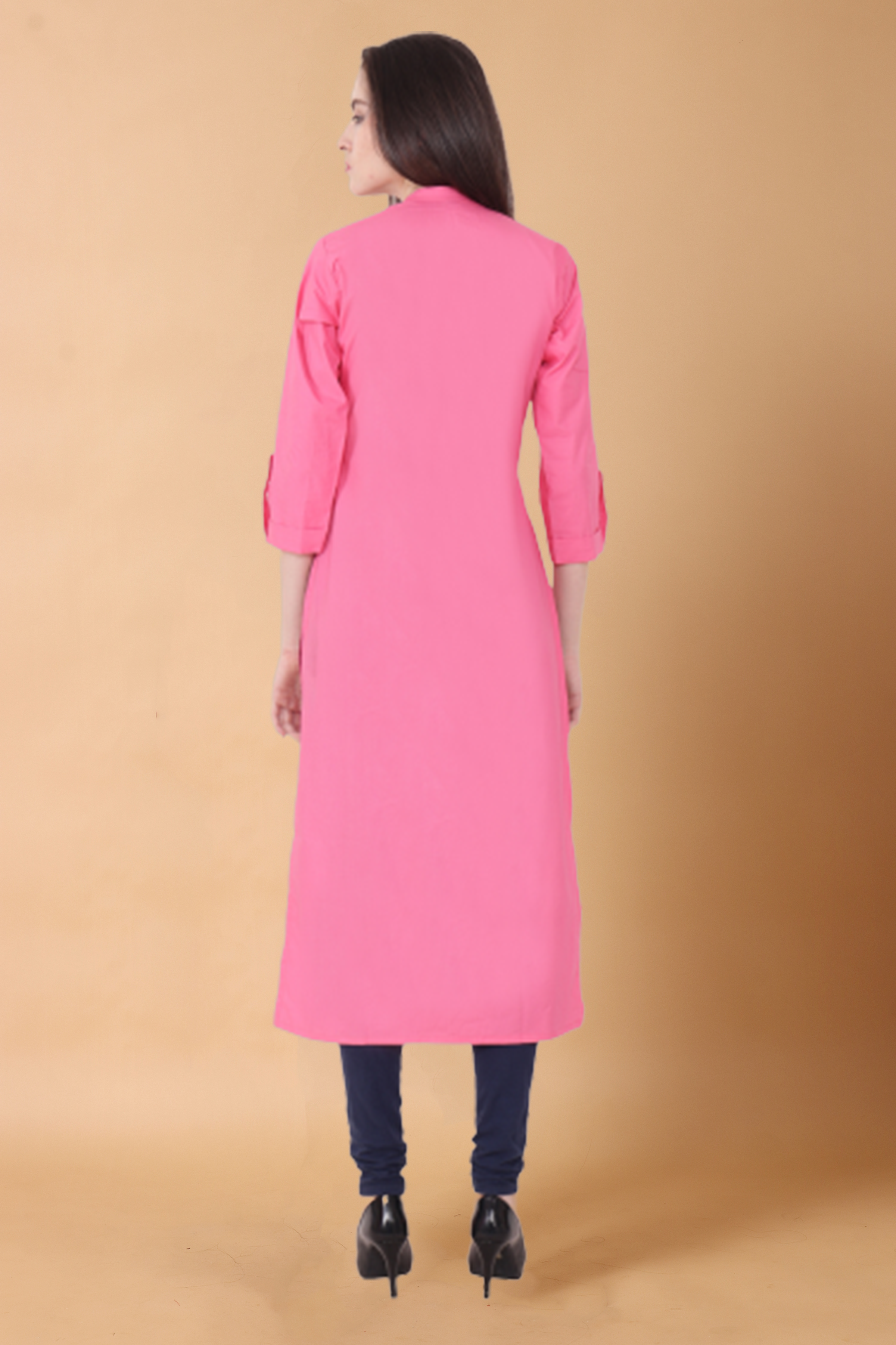 Buy Pink Rayon Kurta  Pants CoOrd Set Online  Jaipur Kurti